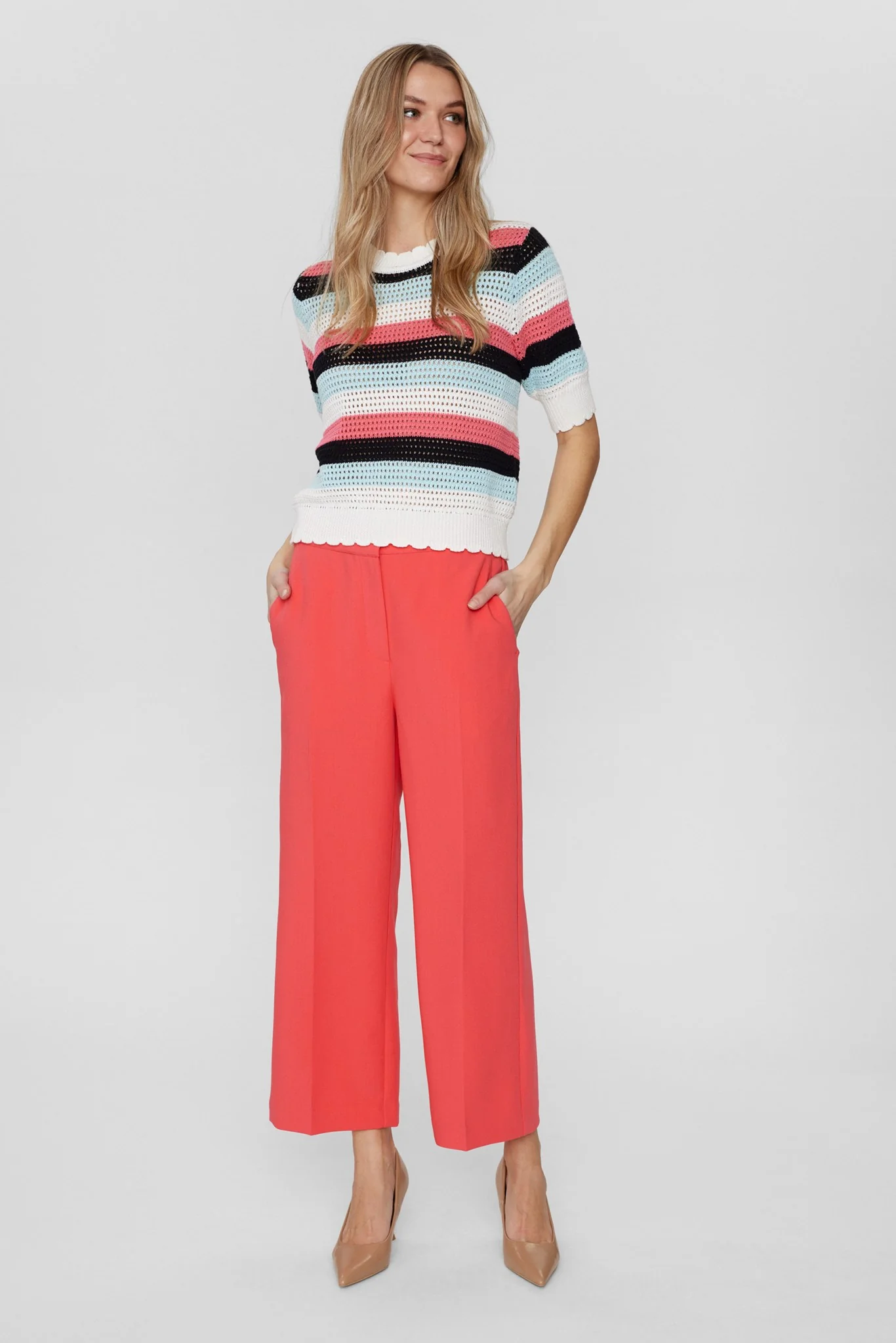 NUFANTIA STRIPE SS PULLOVER - Iced Aqua - Image 3