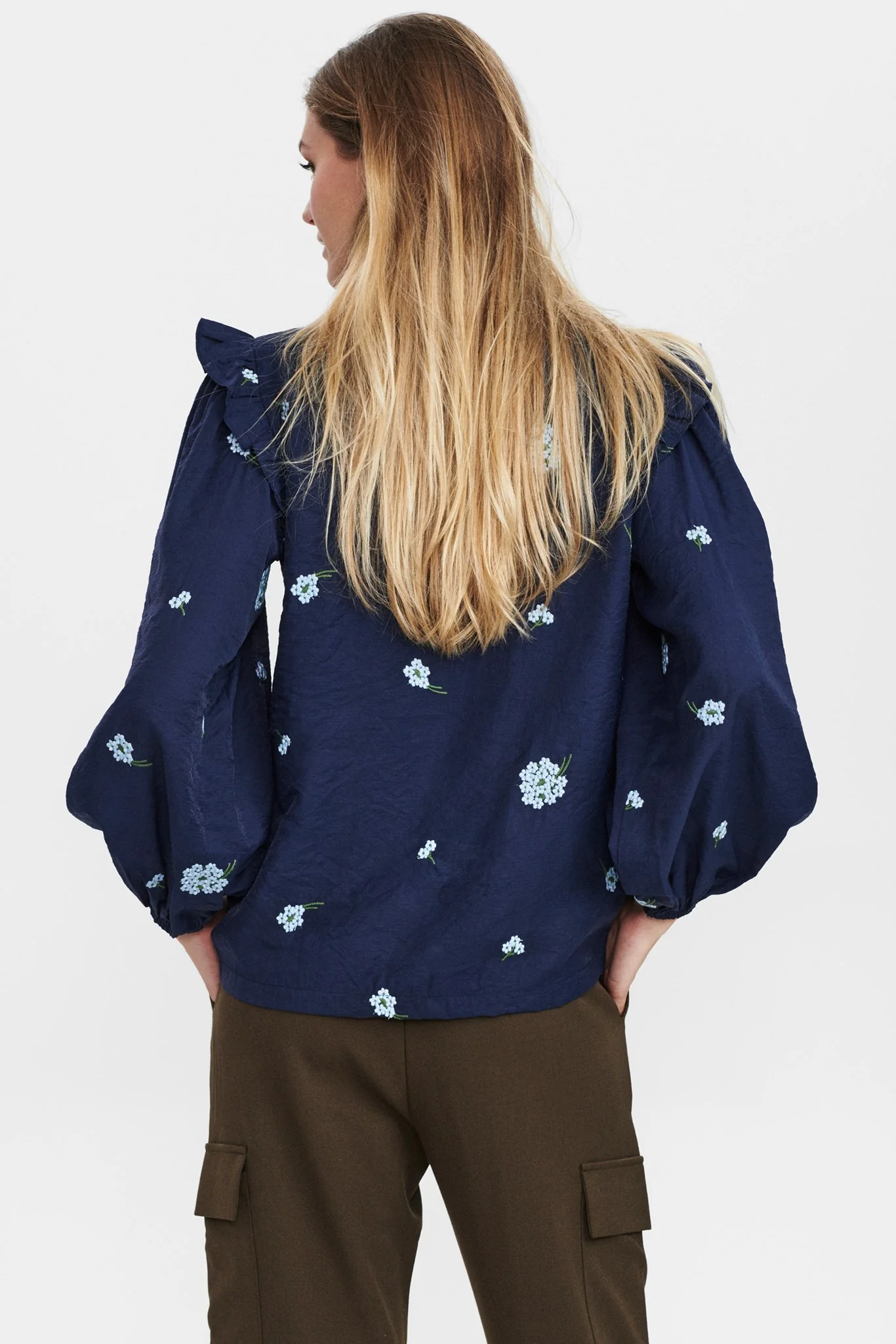 NUFLOWERIE BLOUSE - Dark Sapphire - Image 2