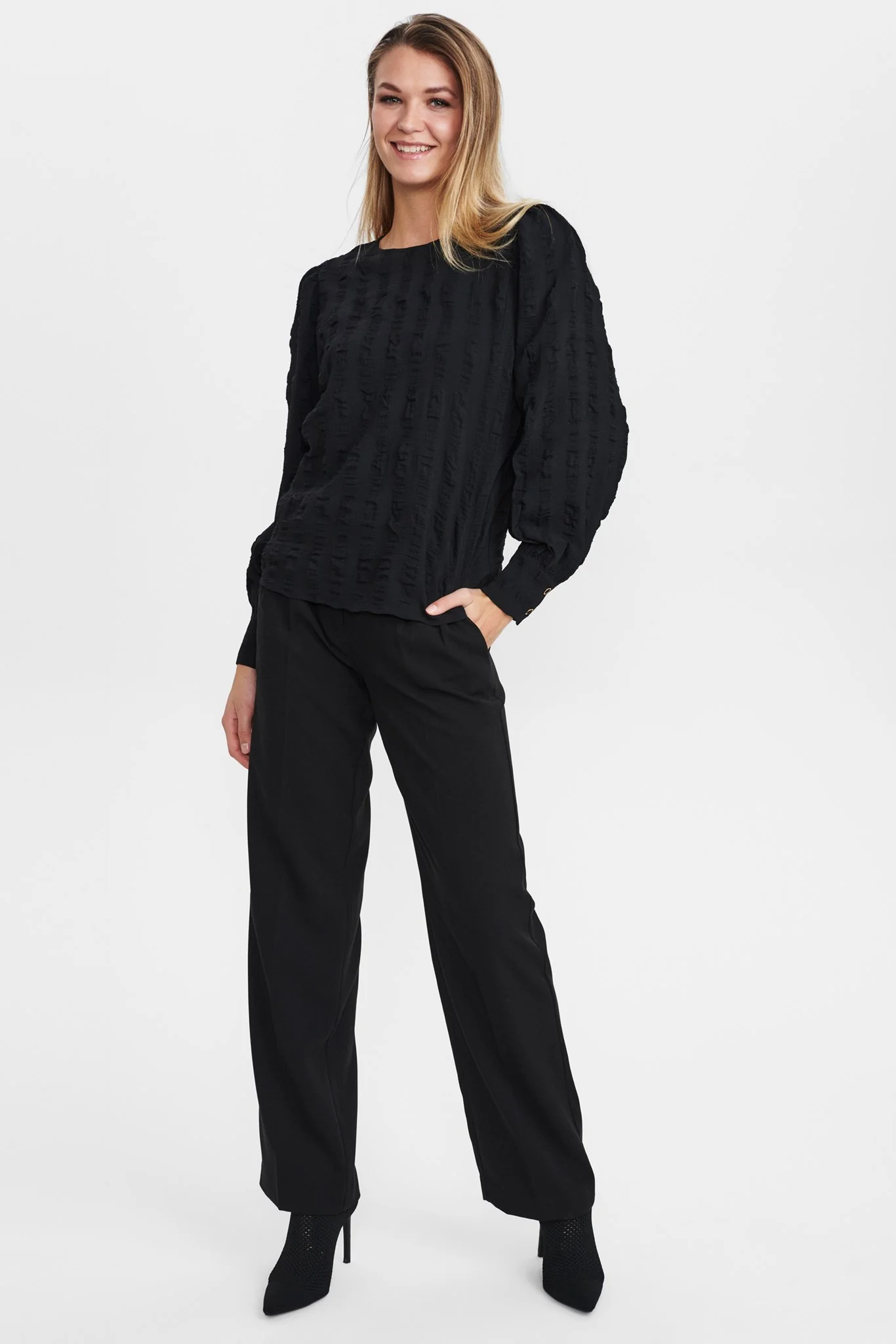 NUFUFILINE BLOUSE - Caviar - Image 3