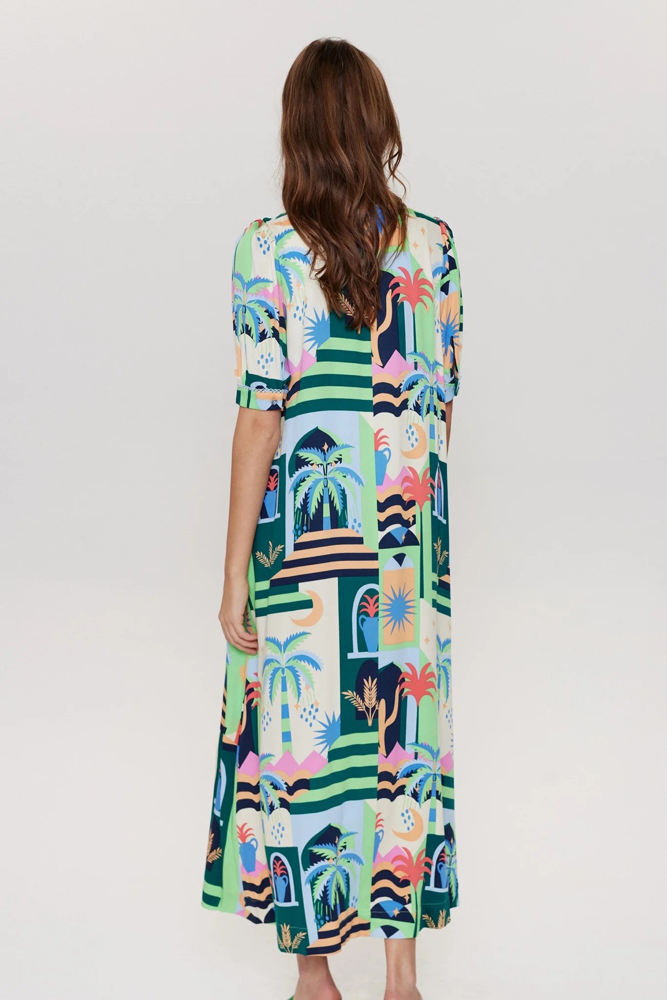 NUGABRIELLA DRESS - Summer Green - Image 2