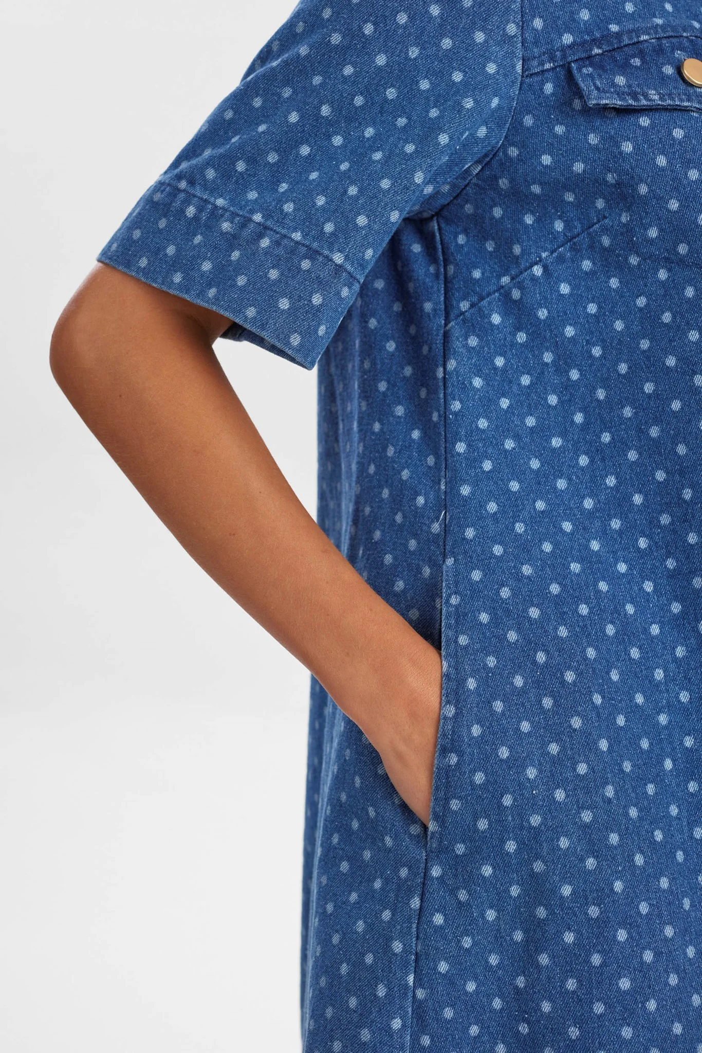 NUHADDIE DRESS  - Medium Blue Denim - Image 5