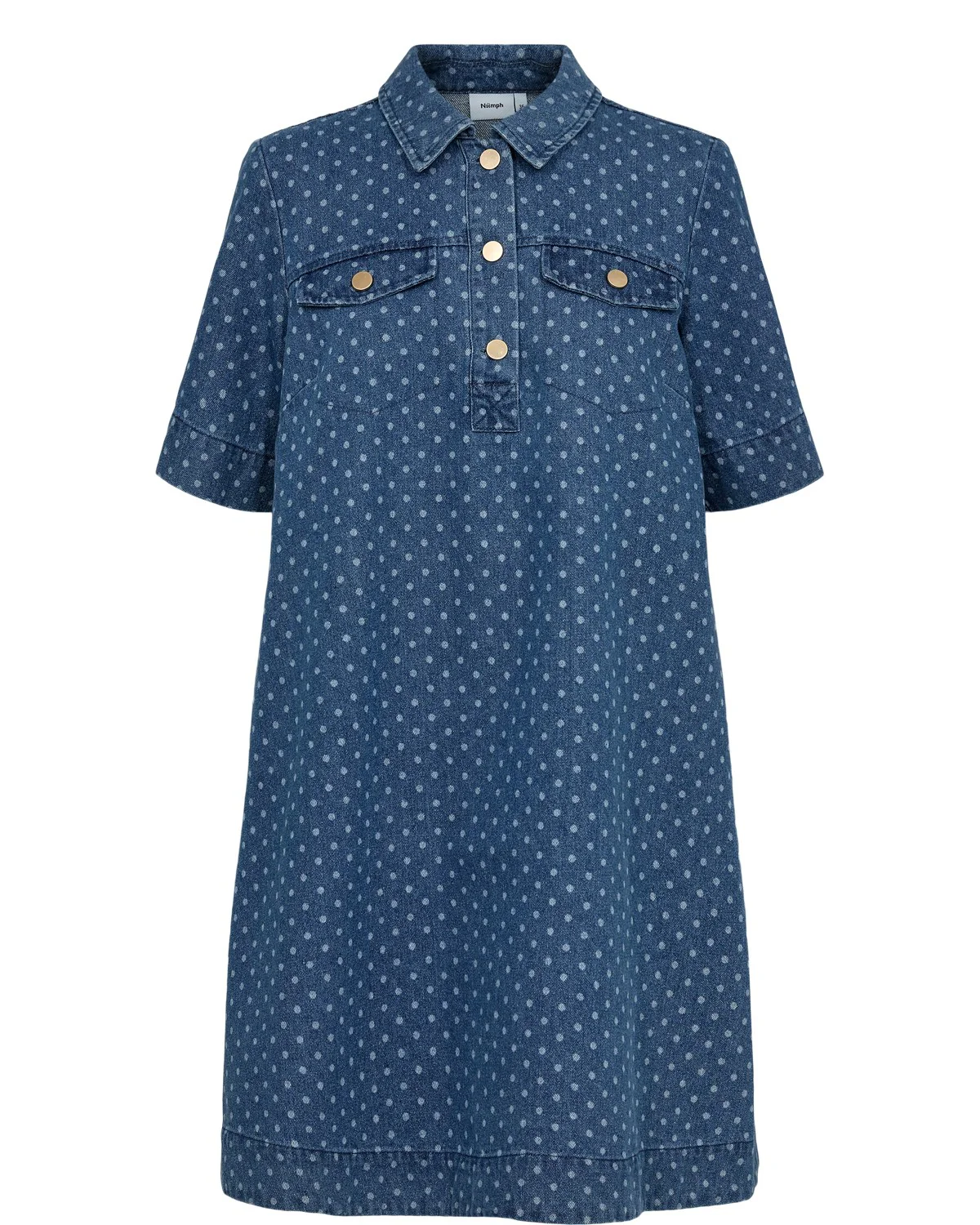 NUHADDIE DRESS  - Medium Blue Denim - Image 6