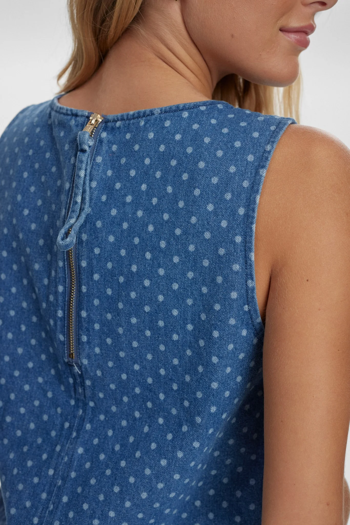 NUHADDIE TOP - Medium Blue Denim - Image 5