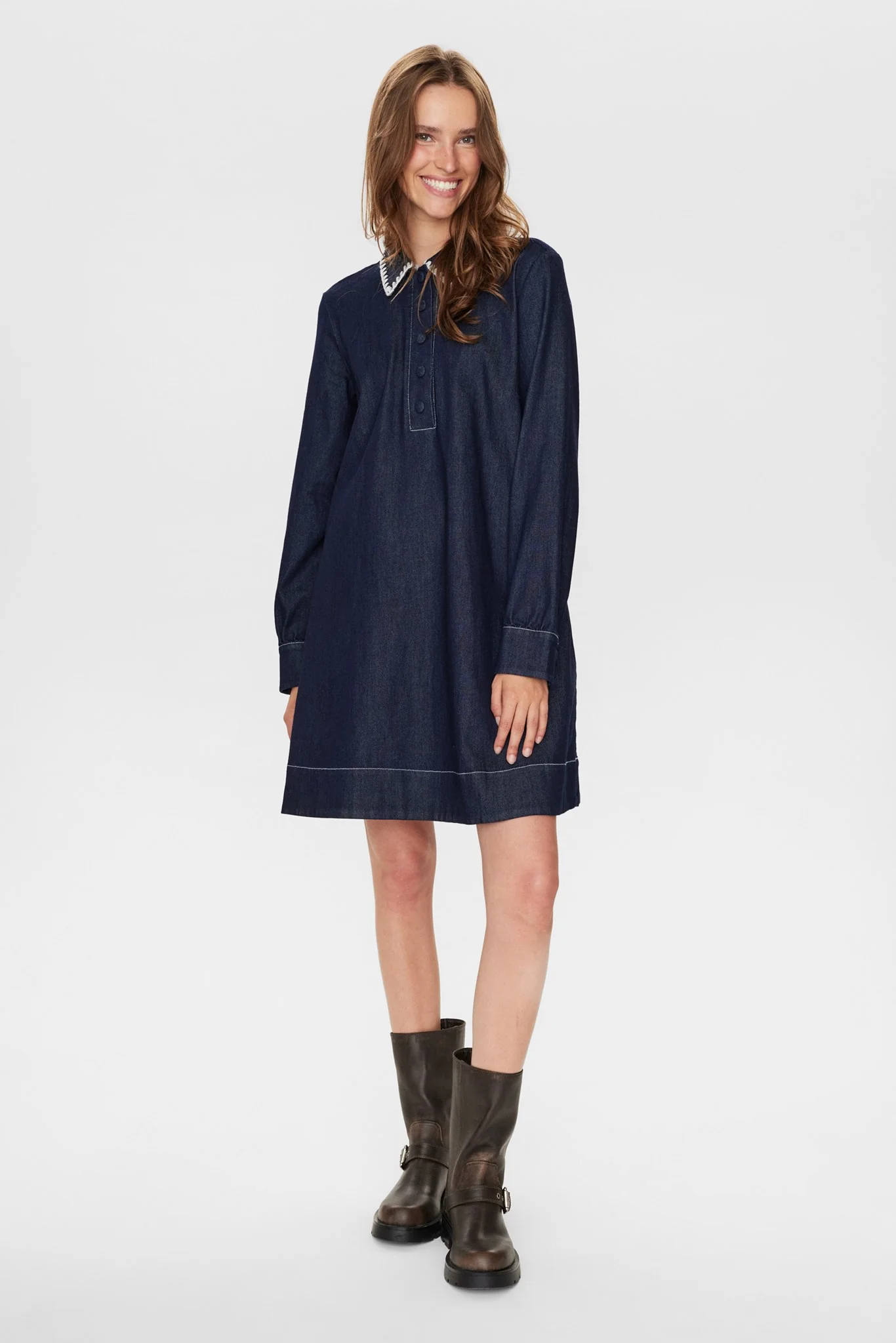 NUHAVEN DRESS - Dark Blue Denim - Image 6