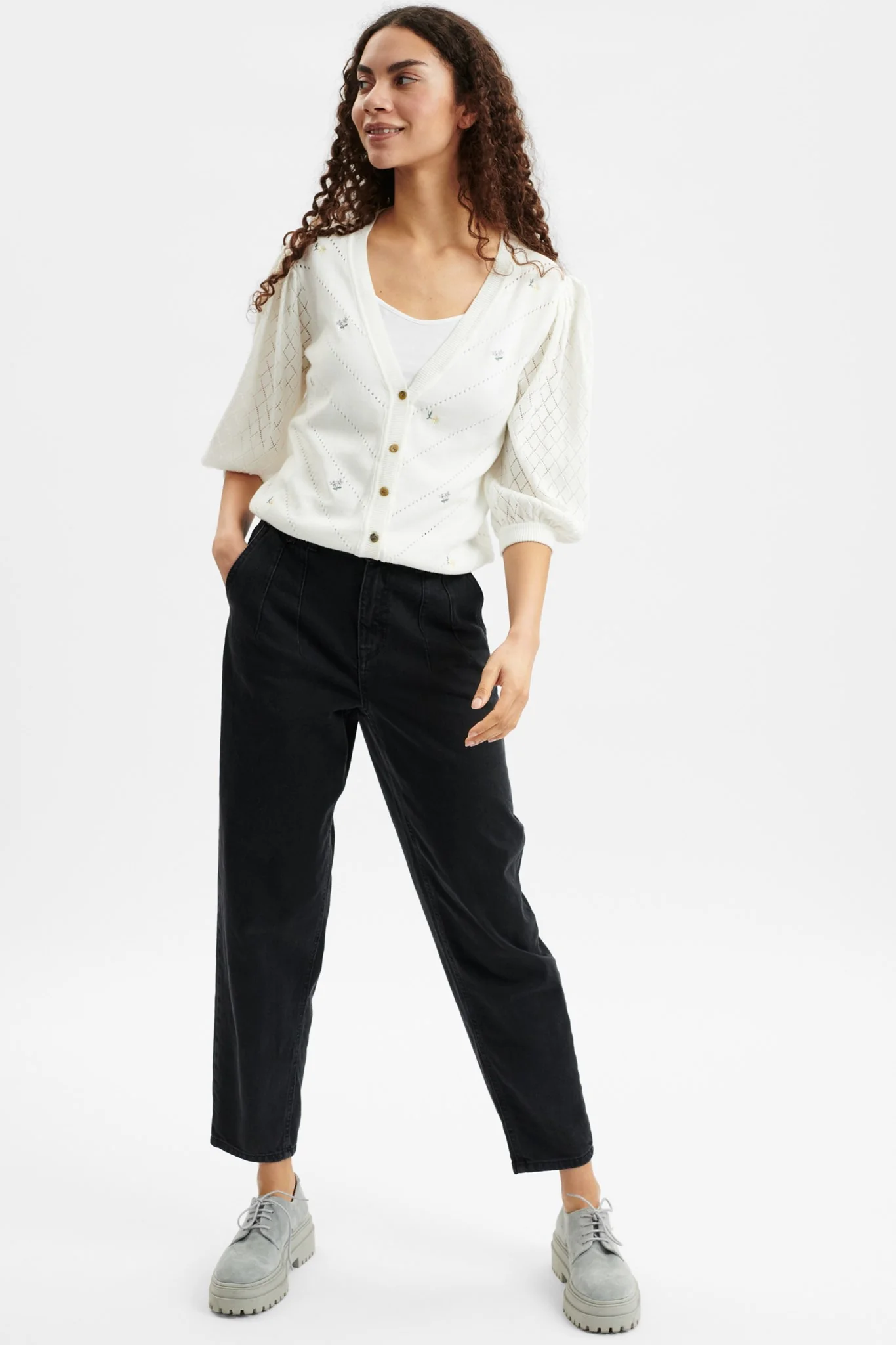 NUHELLA CARDIGAN - Cloud Dancer - Image 3