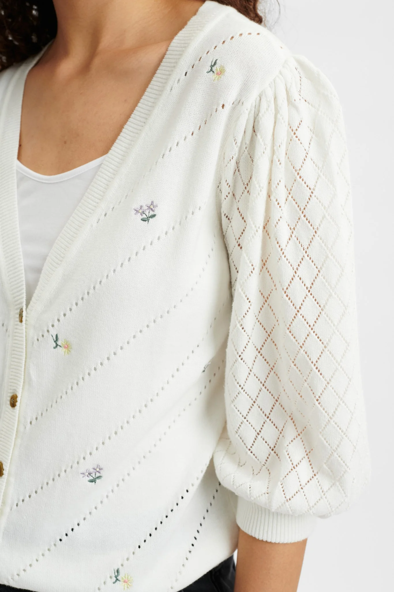 NUHELLA CARDIGAN - Cloud Dancer - Image 4