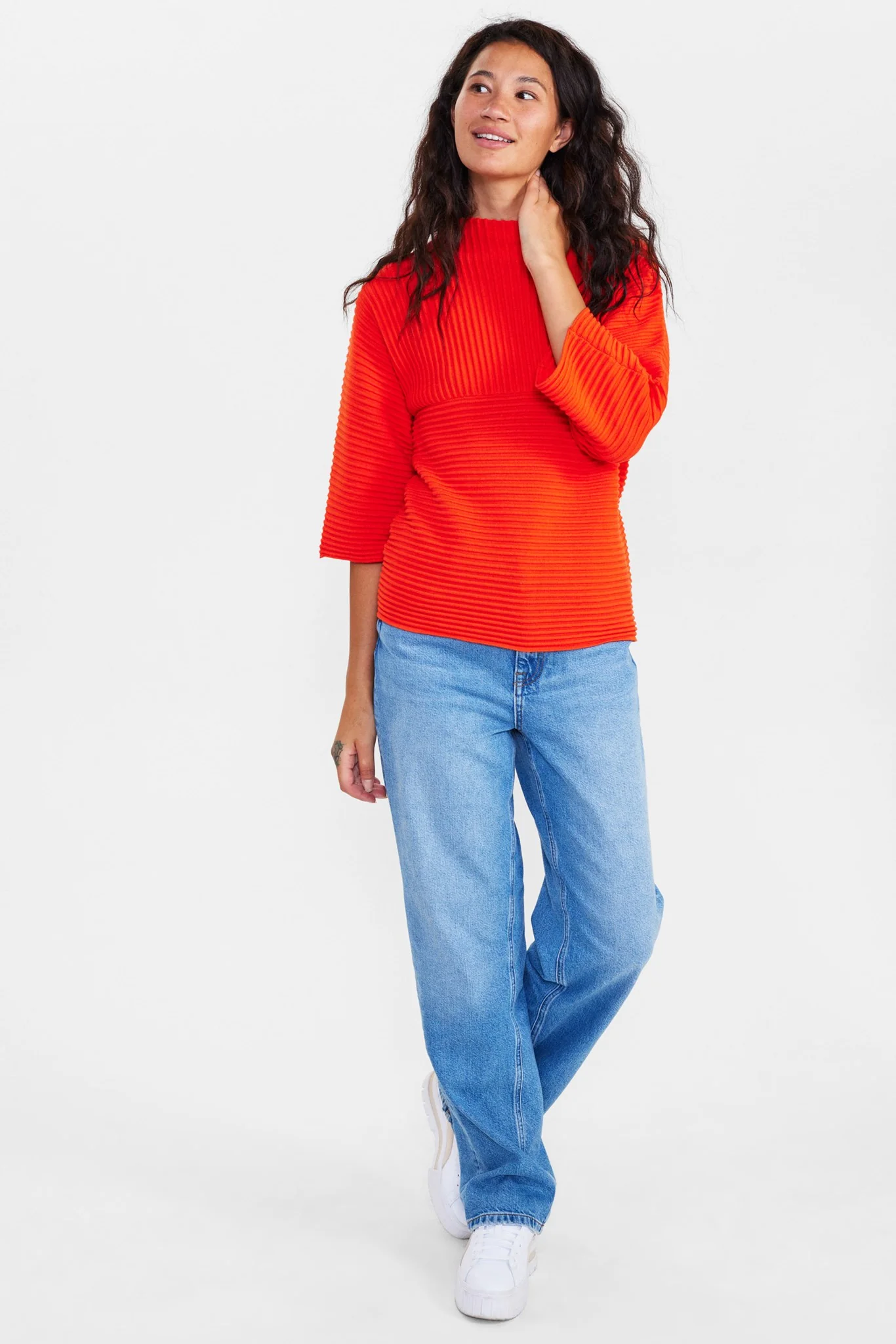 NUIRMELIN O-NECK PULLOVER-NOOS - Cherry Tomato - Image 3