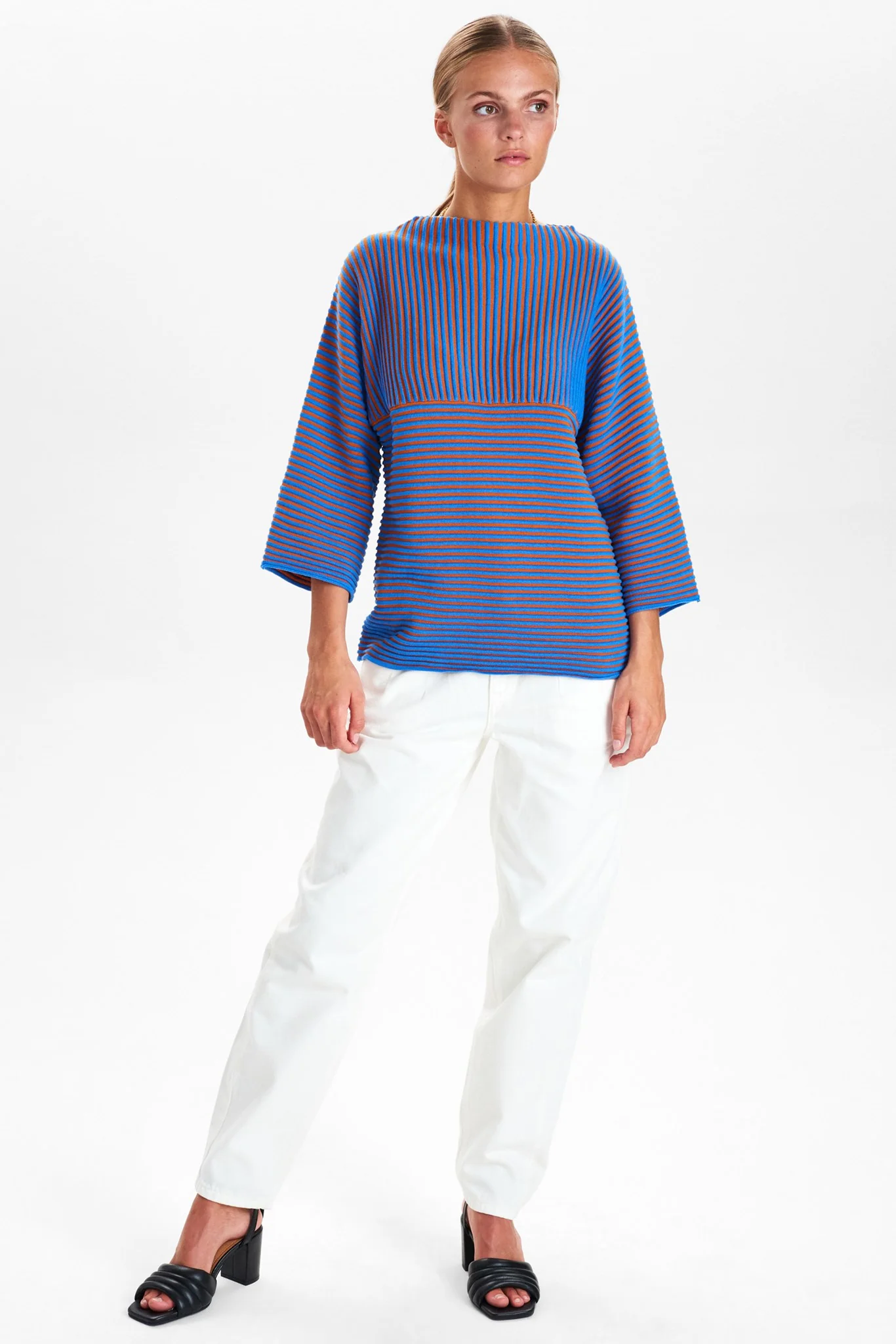 NUIRMELIN STRIPE PULLOVER - Palace Blue - Image 3