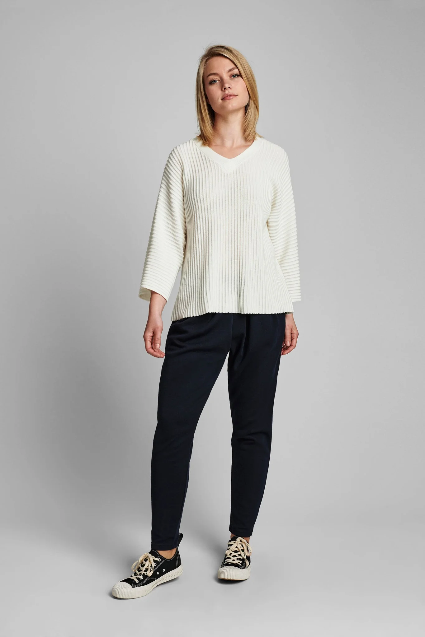 NUIRMELIN V-NECK PULLOVER - NOOS - Cloud Dancer - Image 6