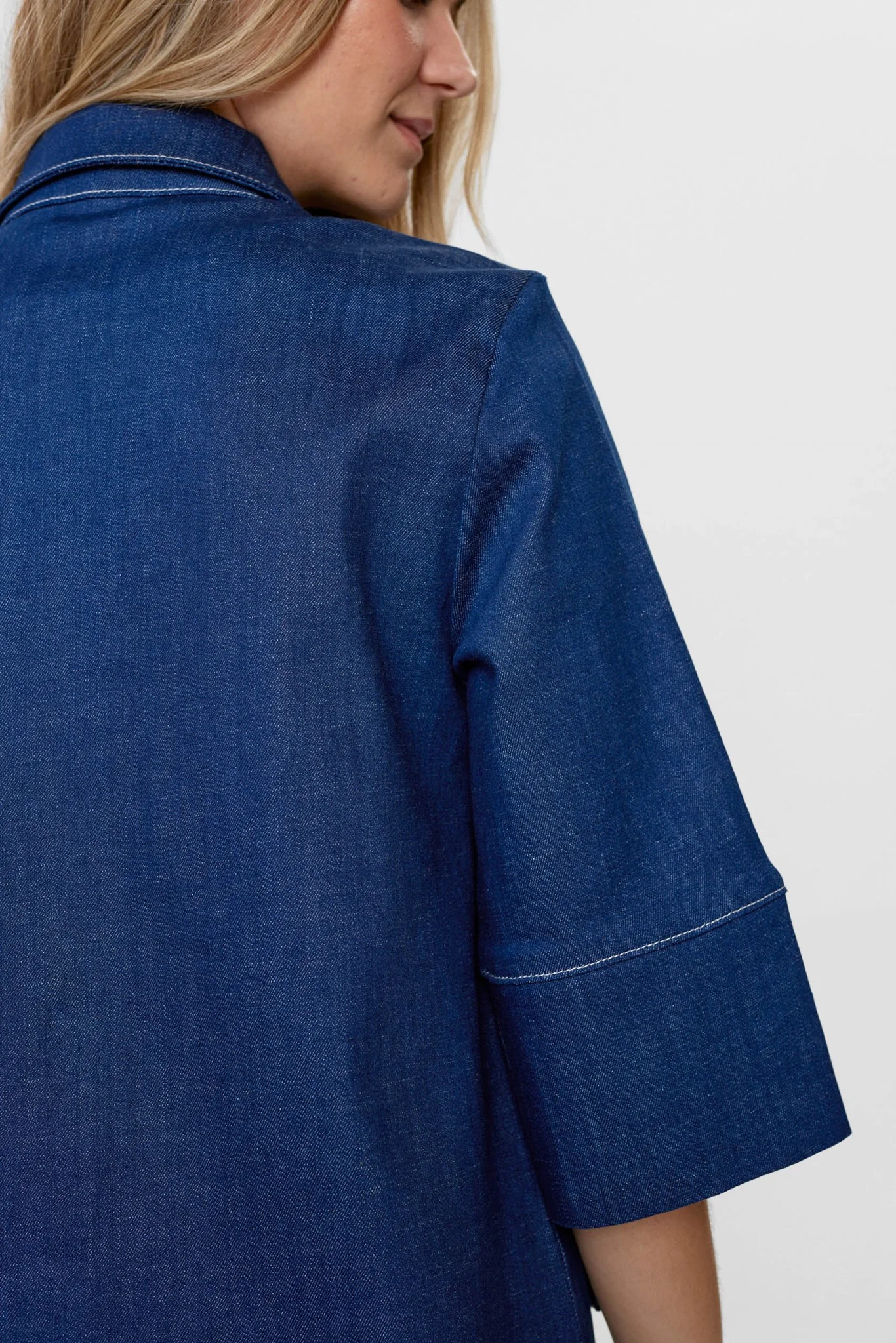 NUISSA DRESS - Dark Blue Denim - Image 5
