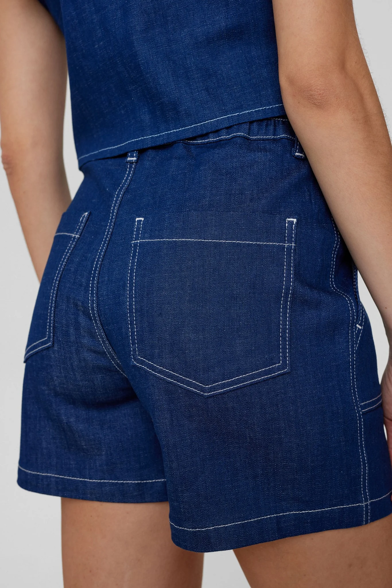 NUISSA SHORTS - Dark Blue Denim - Image 5