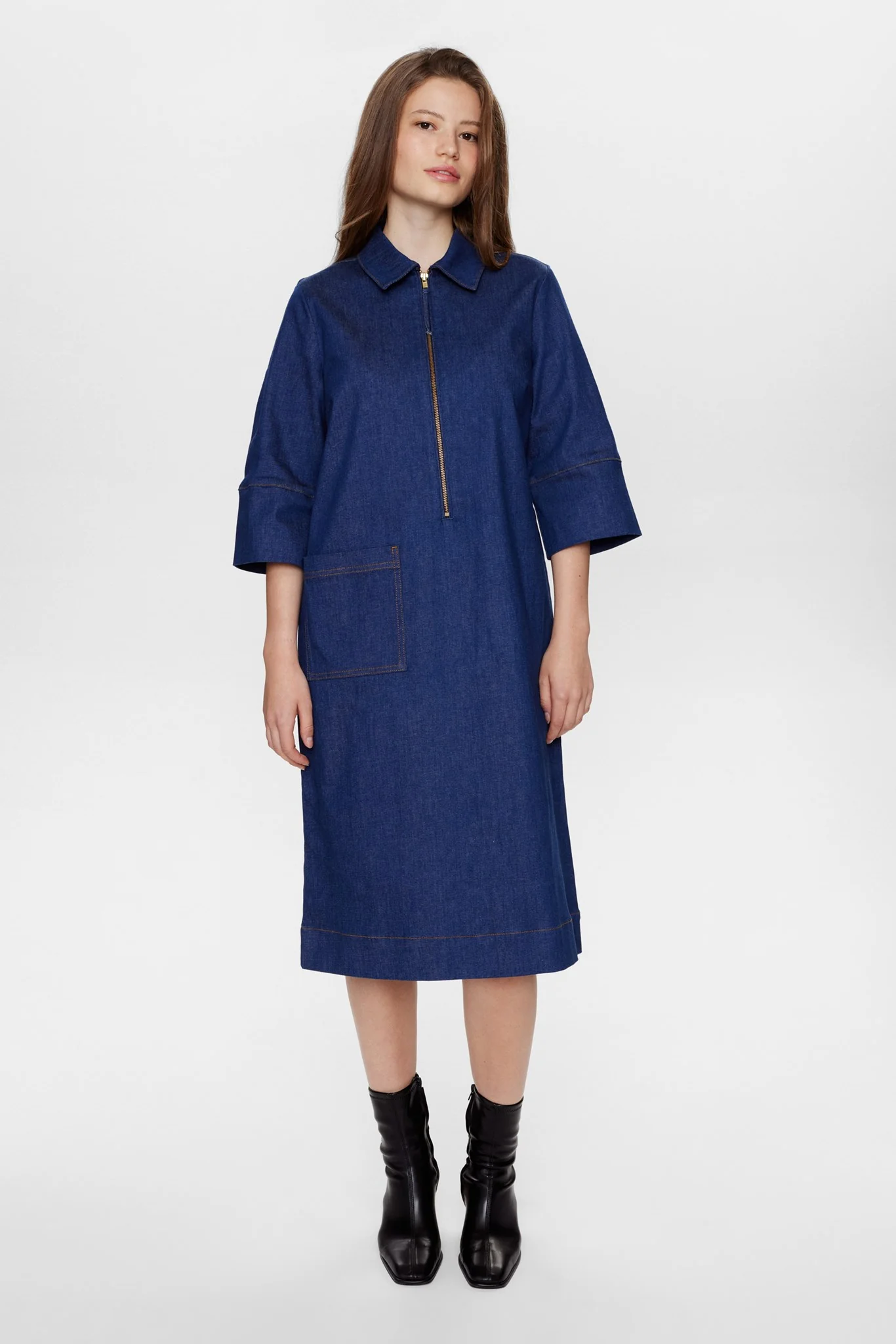 NUIZZAS DRESS  - Dark Denim Blue - Image 3