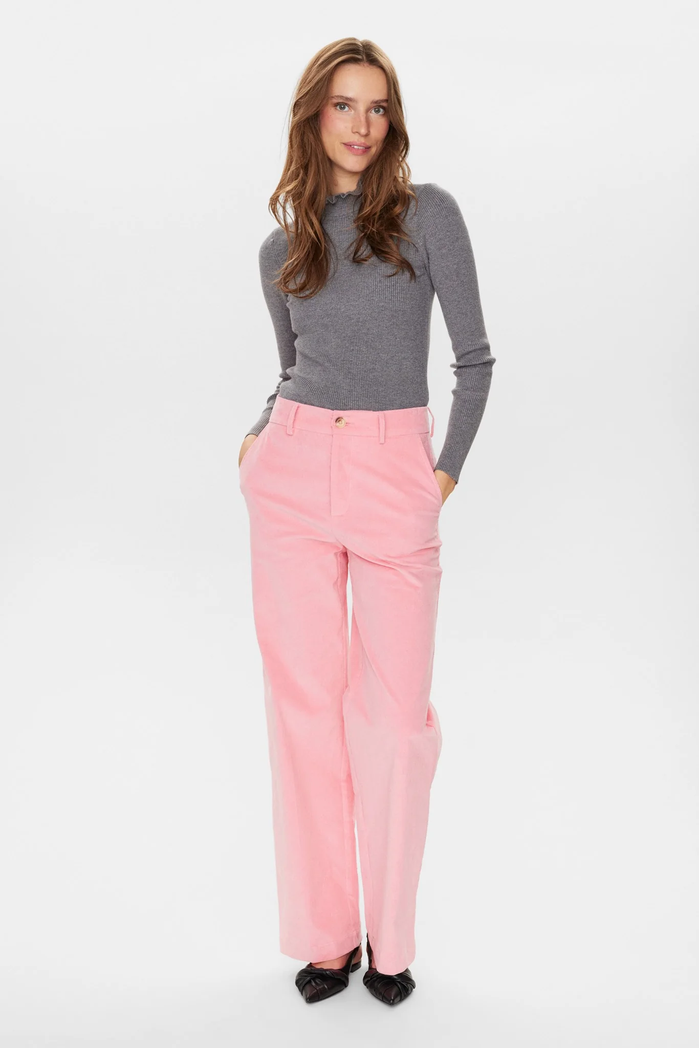 NUJOANNA PANTS WITH EMB - Peony - Image 3