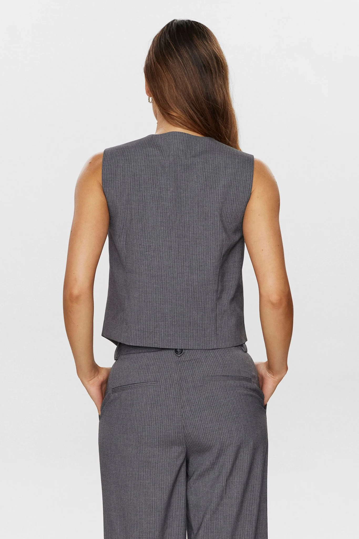 NUJOSEPHINE WAIST COAT - Medium Grey mel - Image 2