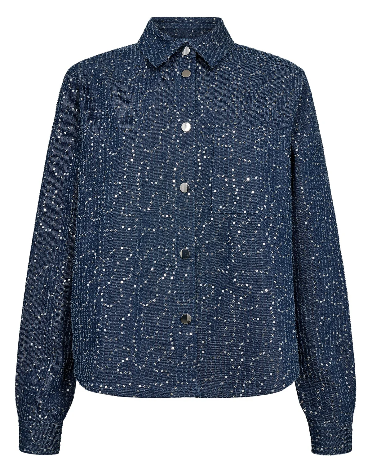 NUJOURNEY SHIRT - Medium Blue Denim - Image 6