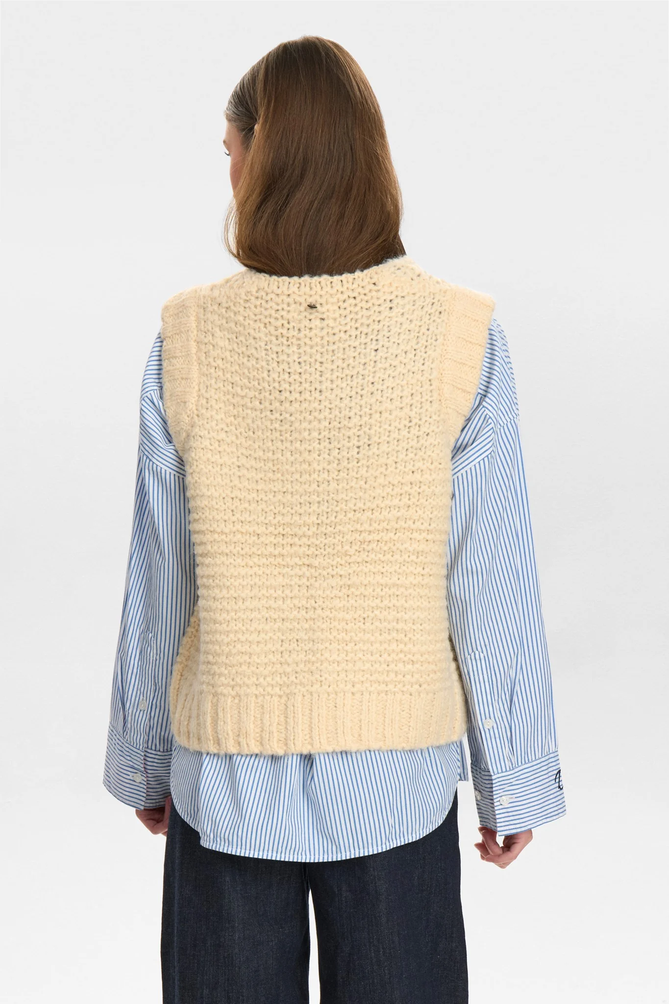 NUJU VEST - Creme Melange - Image 2