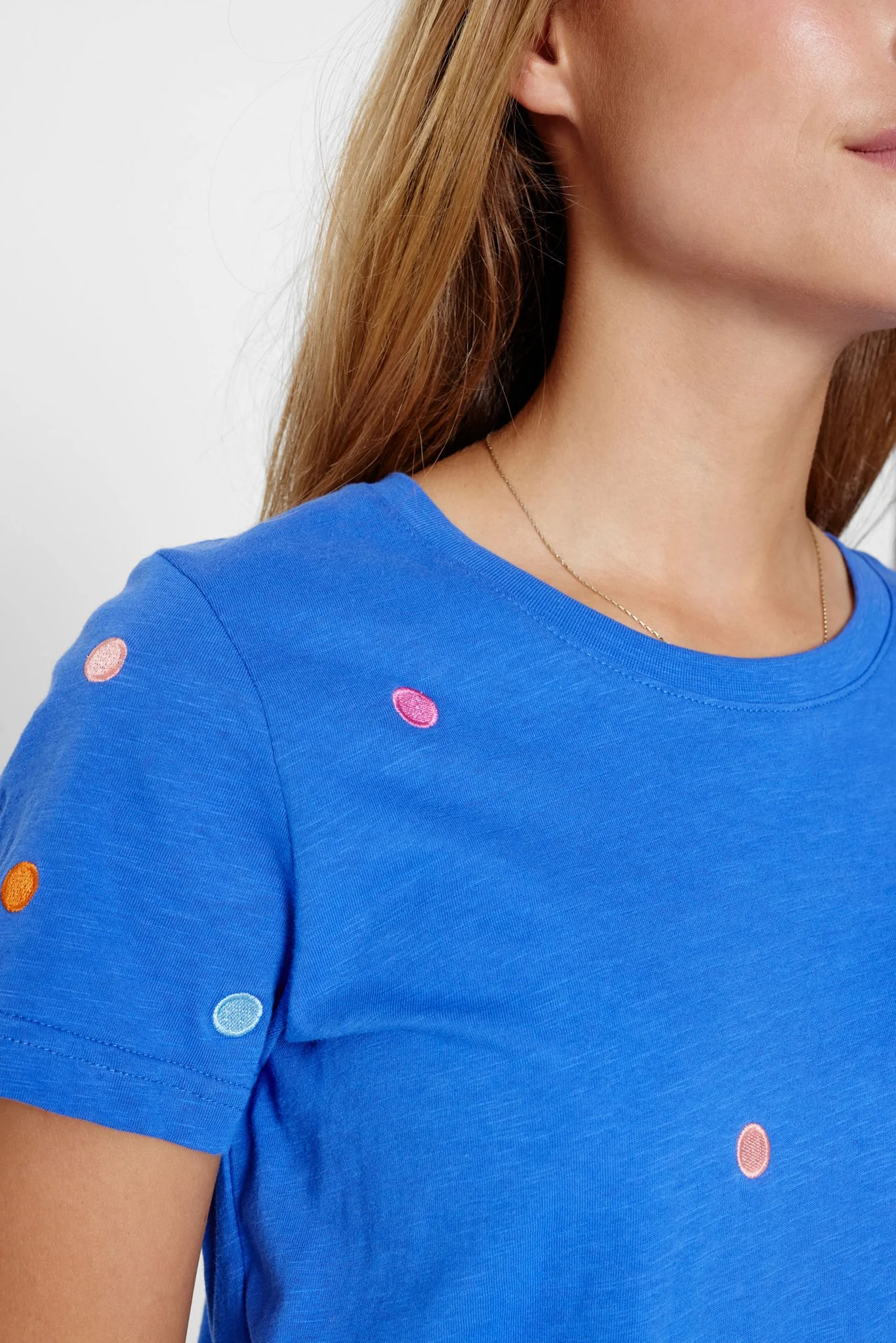 NUJULY TEE - GOTS - Dazzling Blue - Image 4