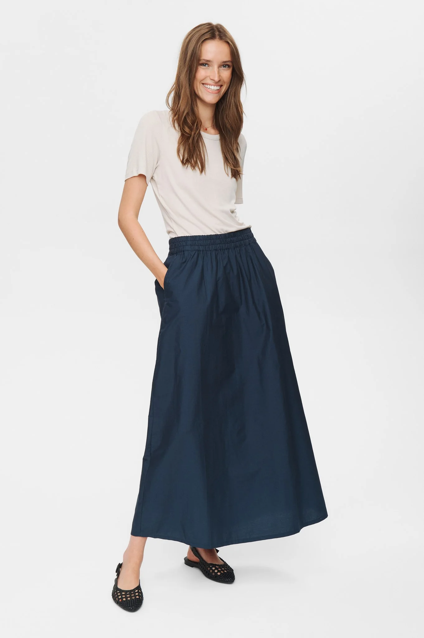 NUJUNY LONG SKIRT - Dress Blues - Image 3