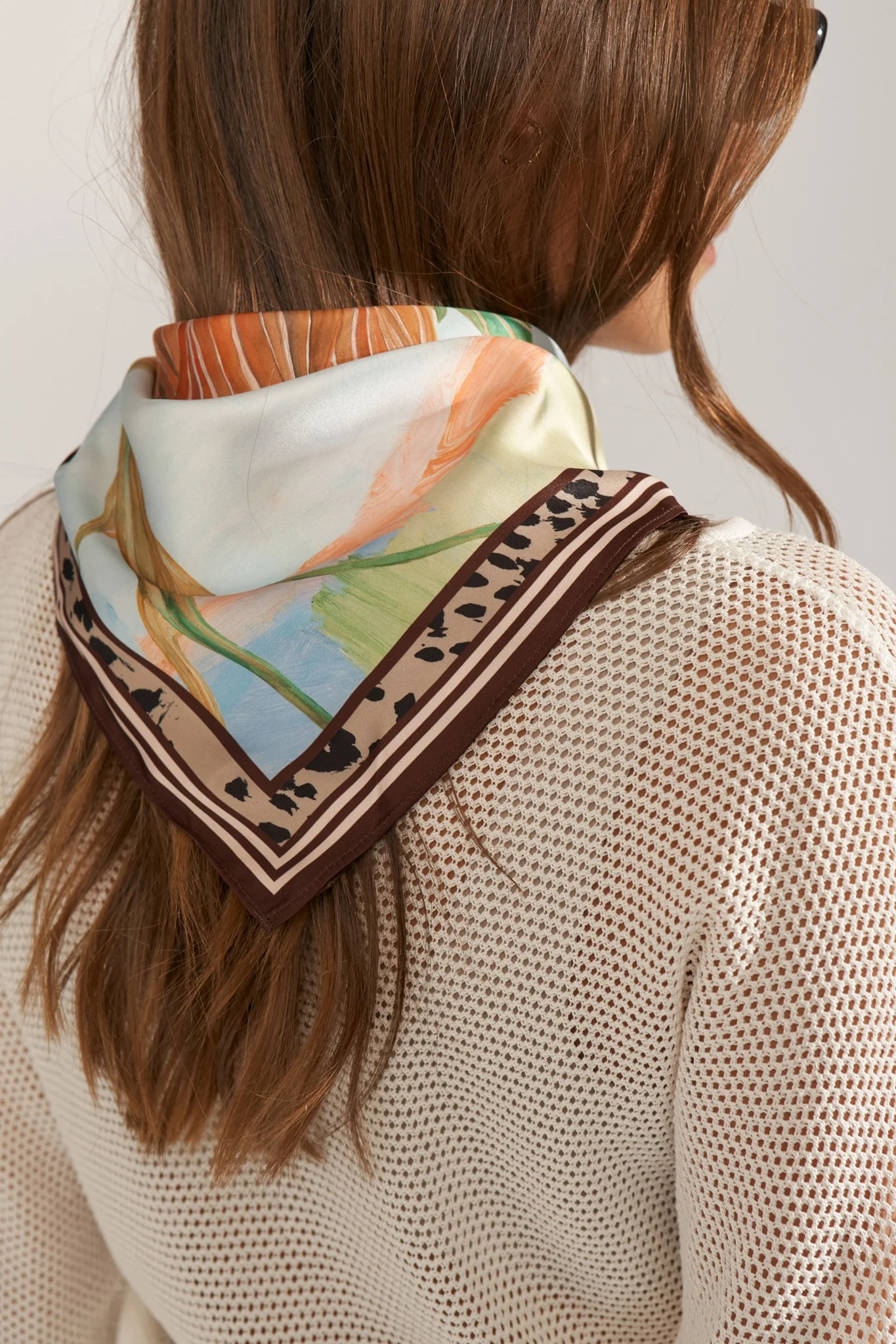 NUKAYLA SATIN SCARF  - Airy Blue - Image 4