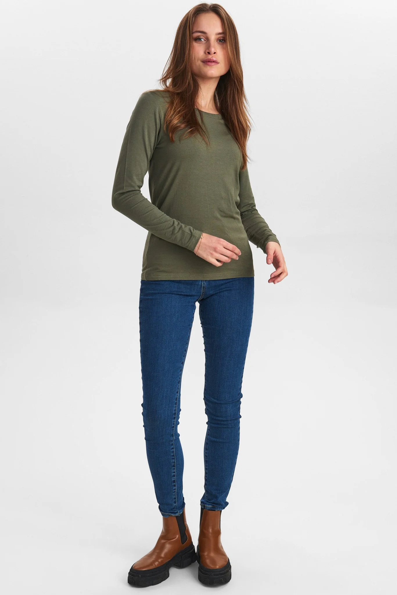 NUKAZUMI LS BLOUSE - Deep Lichen Green - Image 3
