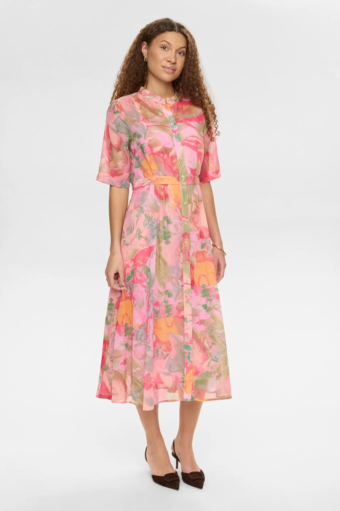 NUKYNDALL NEW SS DRESS - Peach Melba - Image 3