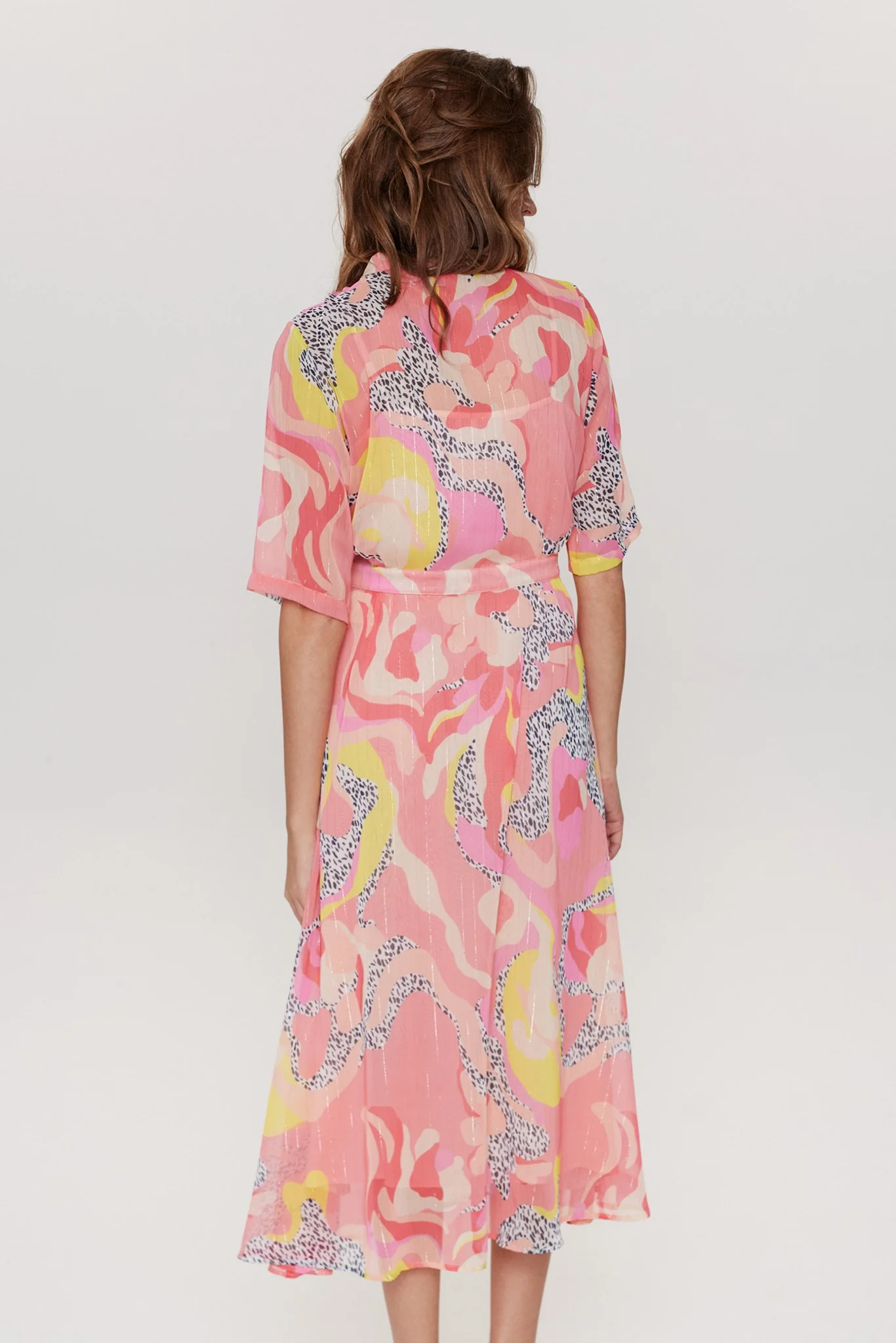 NUKYNDALL SS DRESS - Salmon Rose - Image 3