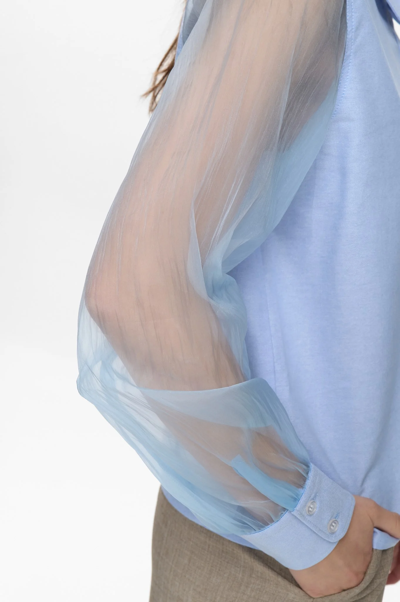 NULENORA ORGANZA SHIRT - Hydrangea - Image 5