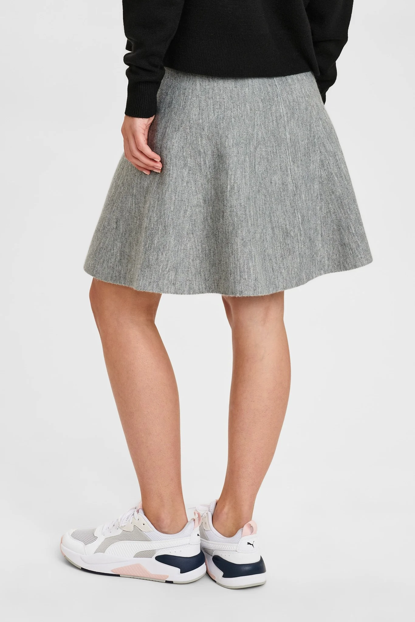 NULILLYWOOLI KNIT SKIRT - Light grey mel - Image 2