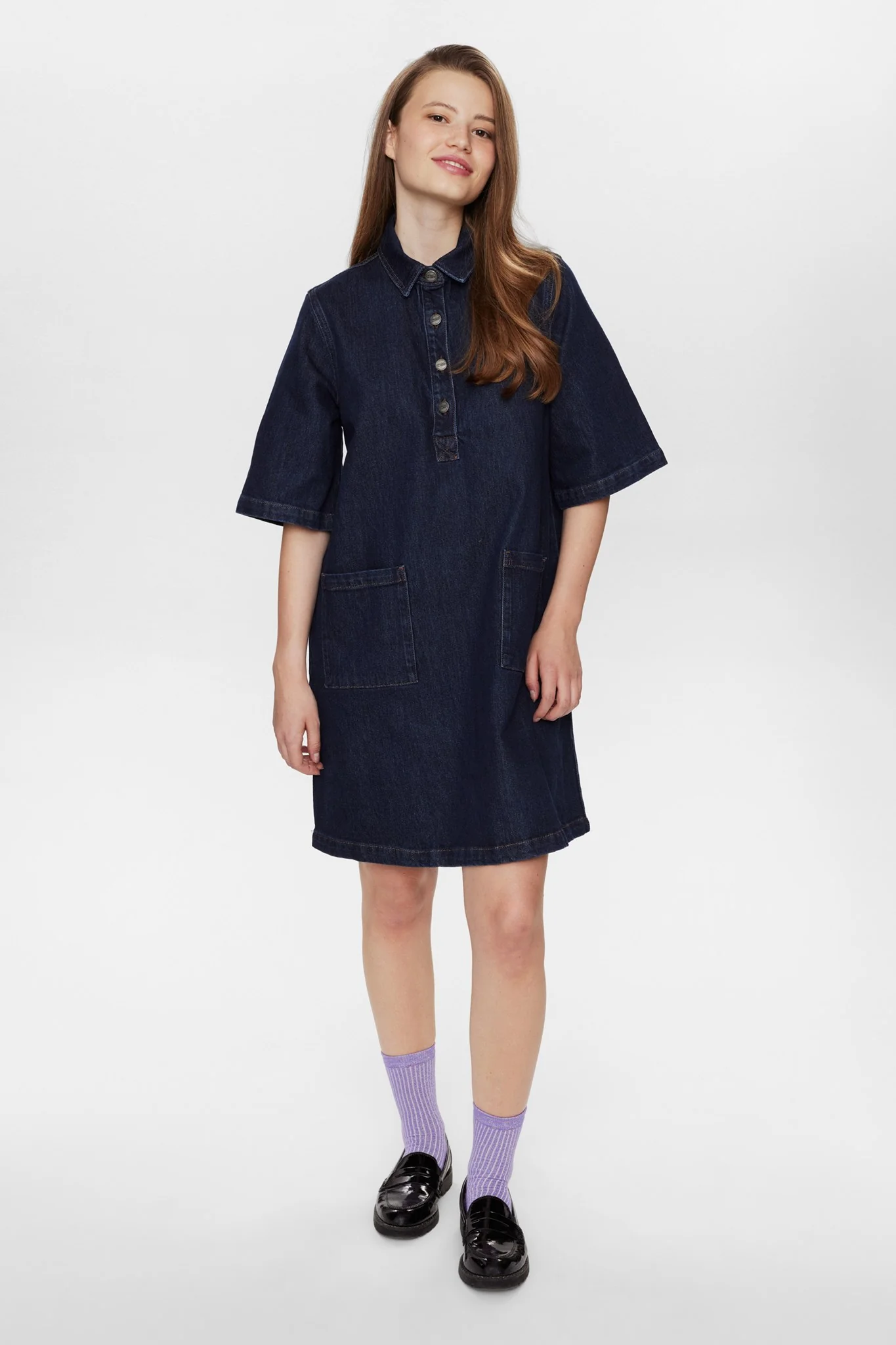 NULONDON DRESS - Dark Blue Denim - Image 3