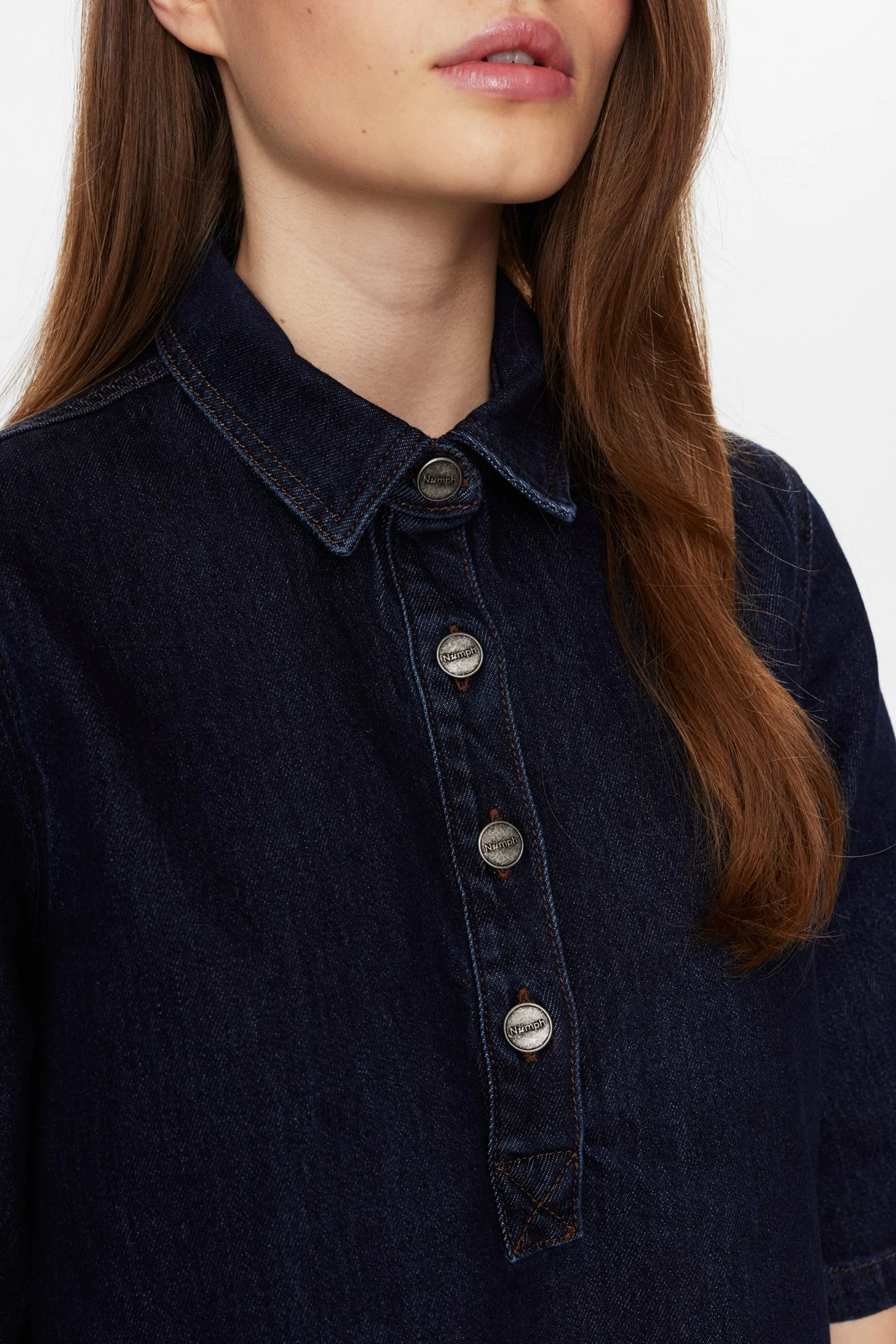 NULONDON DRESS - Dark Blue Denim - Image 4