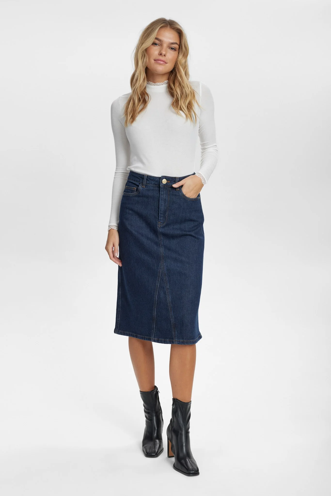 NULONDON SKIRT - Dark Blue Denim - Image 3