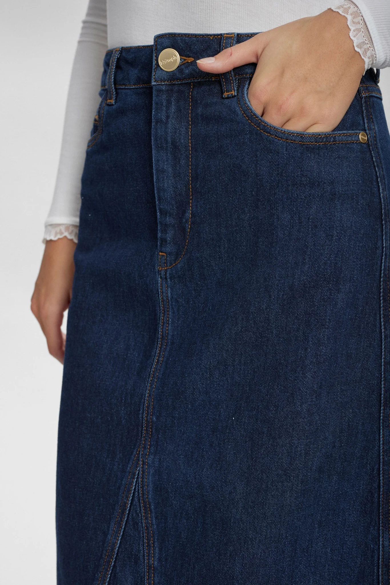 NULONDON SKIRT - Dark Blue Denim - Image 4