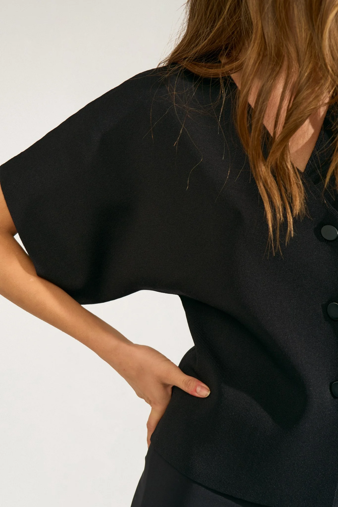 NULONNA CARDIGAN - Caviar - Image 4