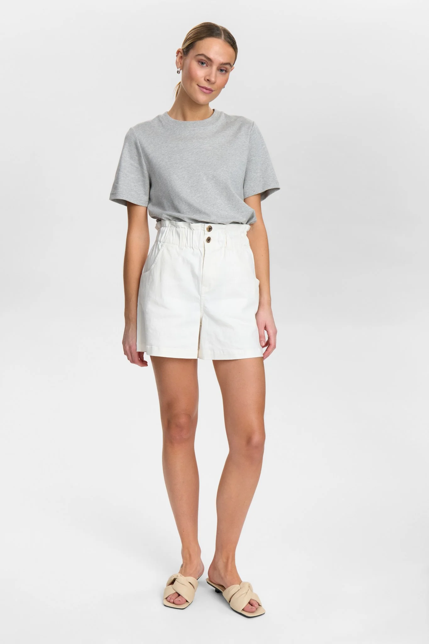 NULULU SHORTS  - Bright White - Image 3