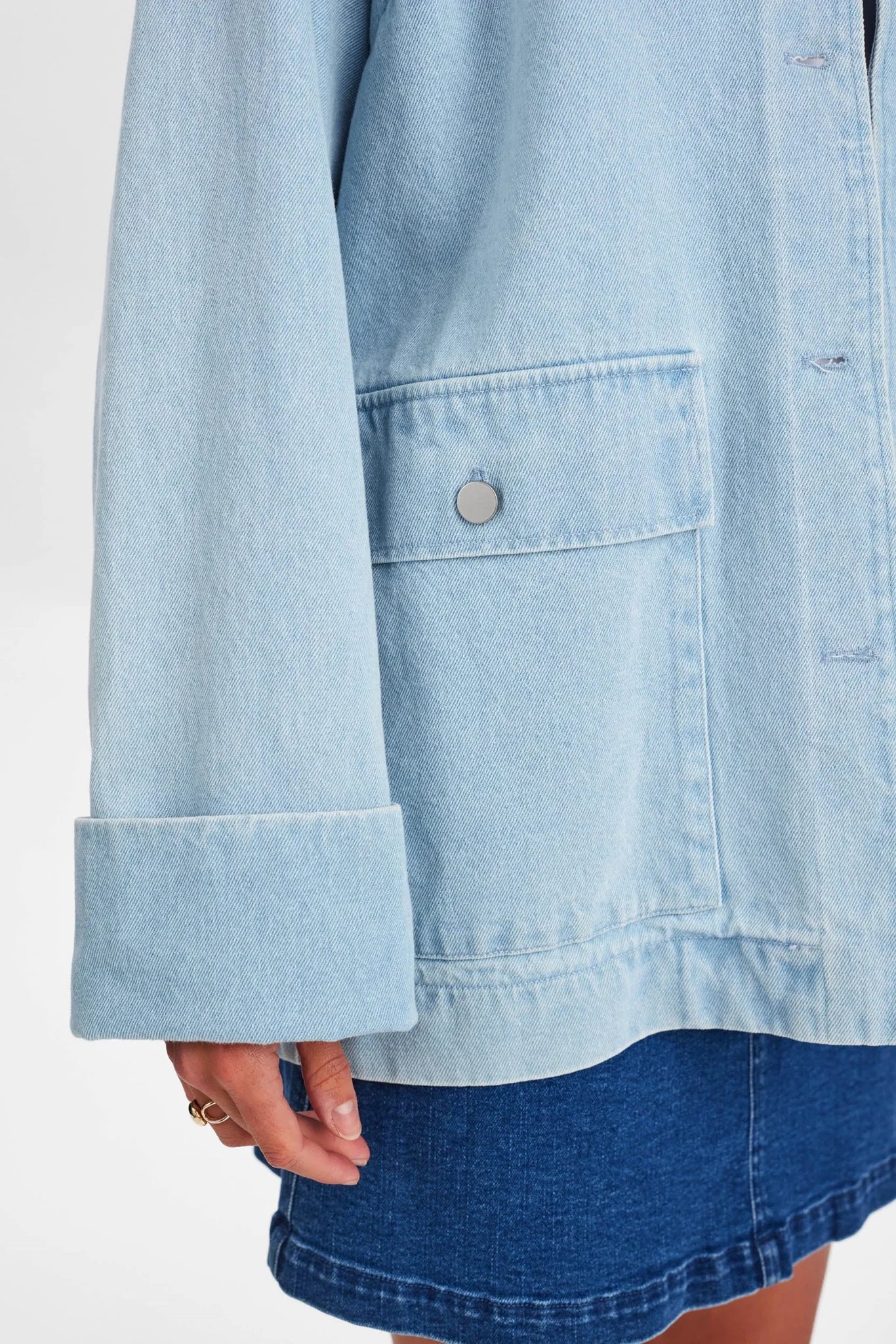 NULUNEA DENIM JACKET - Light Blue Denim - Image 5