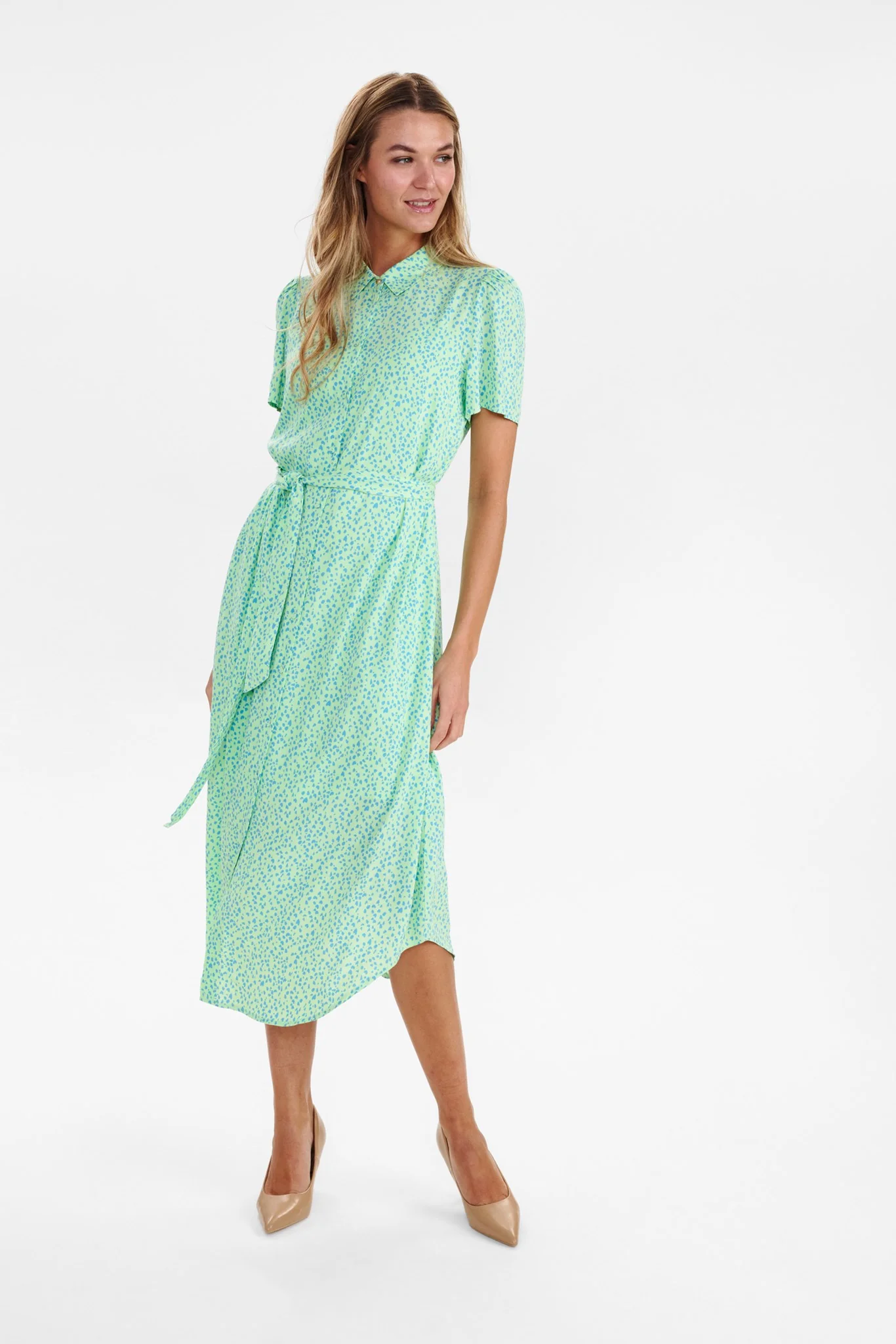 NULYDIA SHIRT DRESS - Patina Green - Image 3
