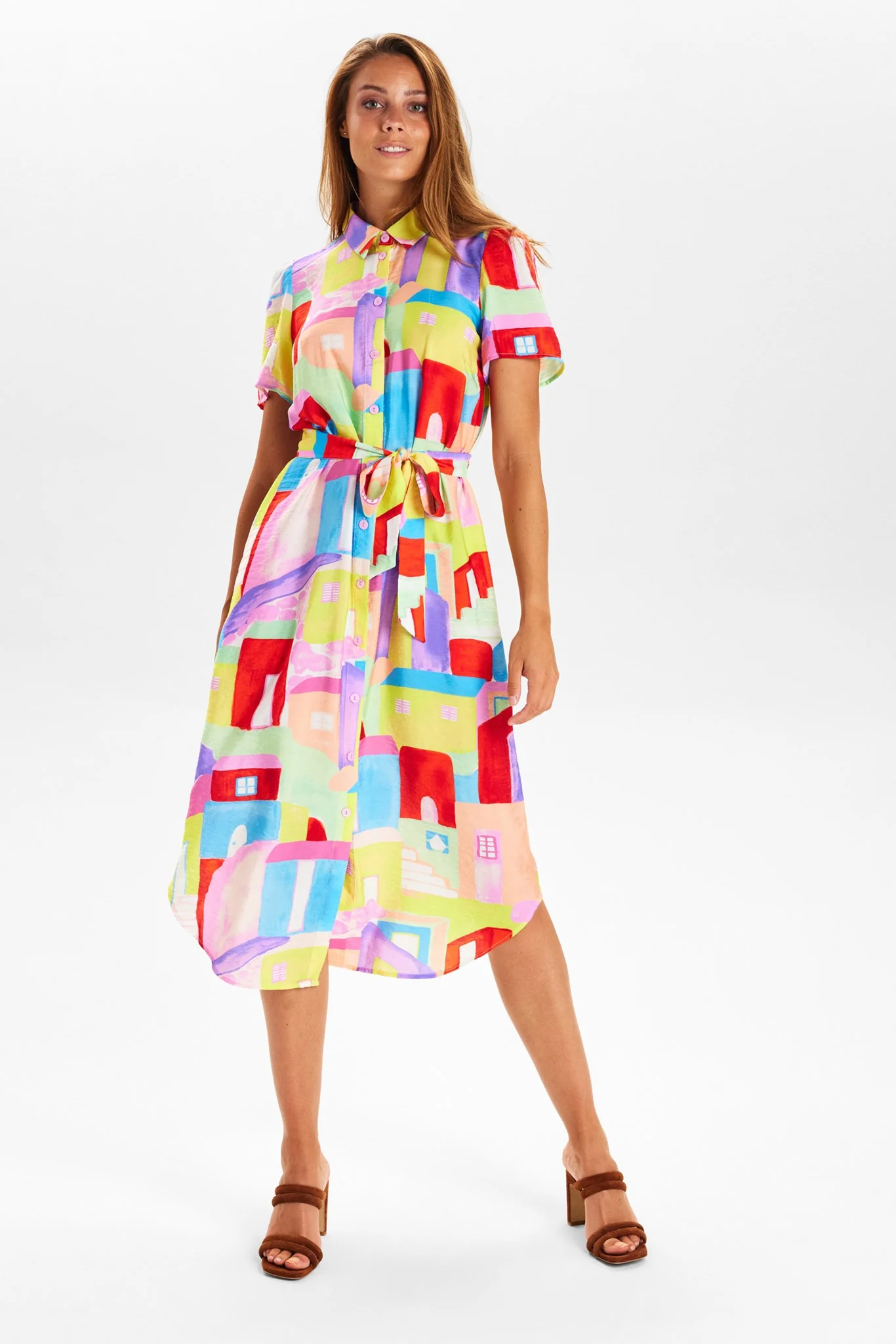 NUMARION SS DRESS - Cherry Tomato - Image 3