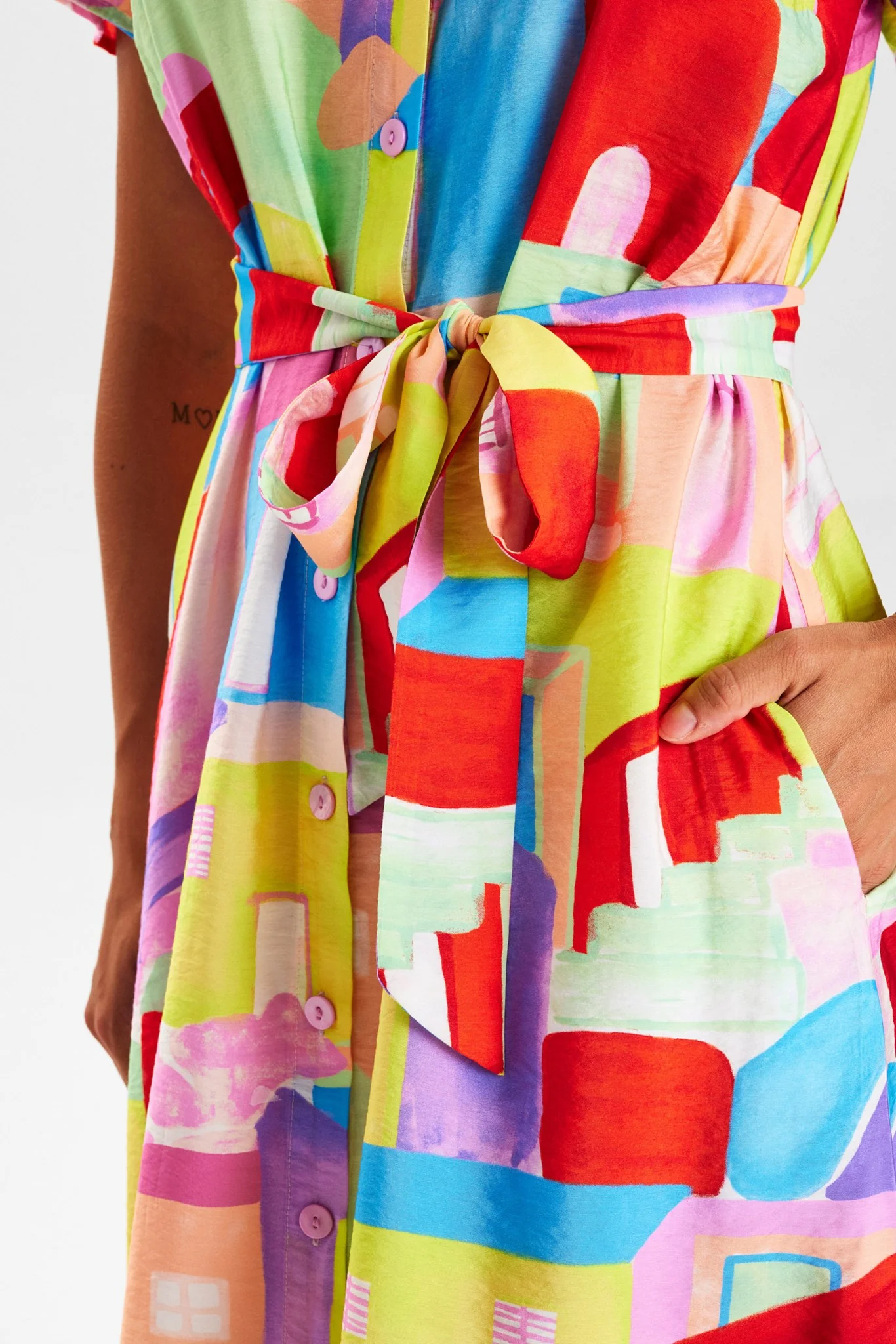 NUMARION SS DRESS - Cherry Tomato - Image 4