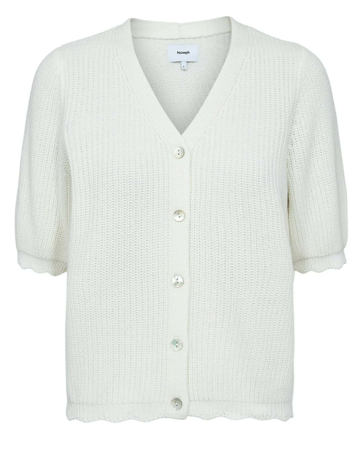 NUMARLEY SS CARDIGAN - Cloud Dancer - Image 6