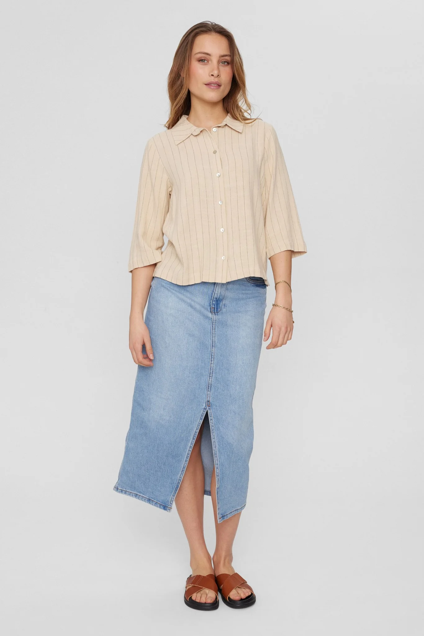 NUMAYANN SHIRT - Sesame Melange - Image 3
