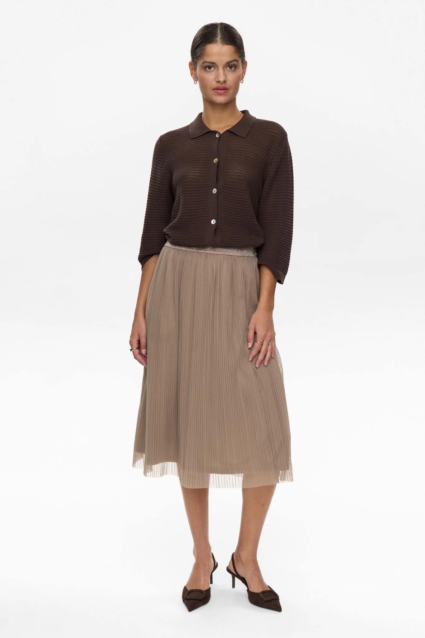 NUMEA SHORT SKIRT  - Taupe Gray - Image 3