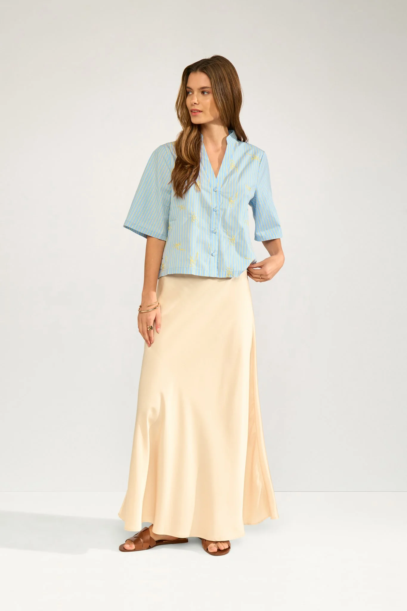 NUMELANIE SS SHIRT - Hydrangea - Image 4