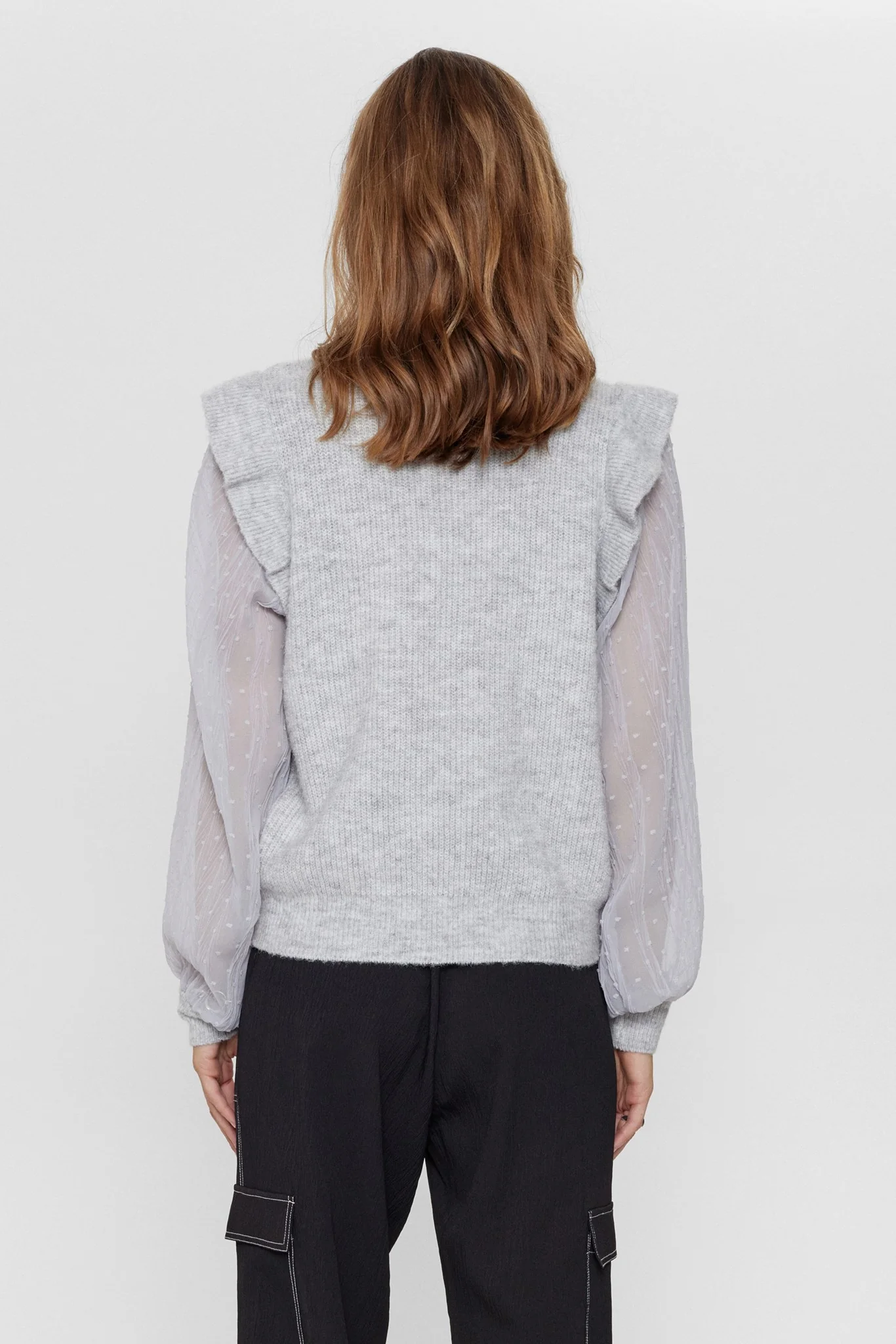 NUMILA PULLOVER - Light grey mel - Image 2