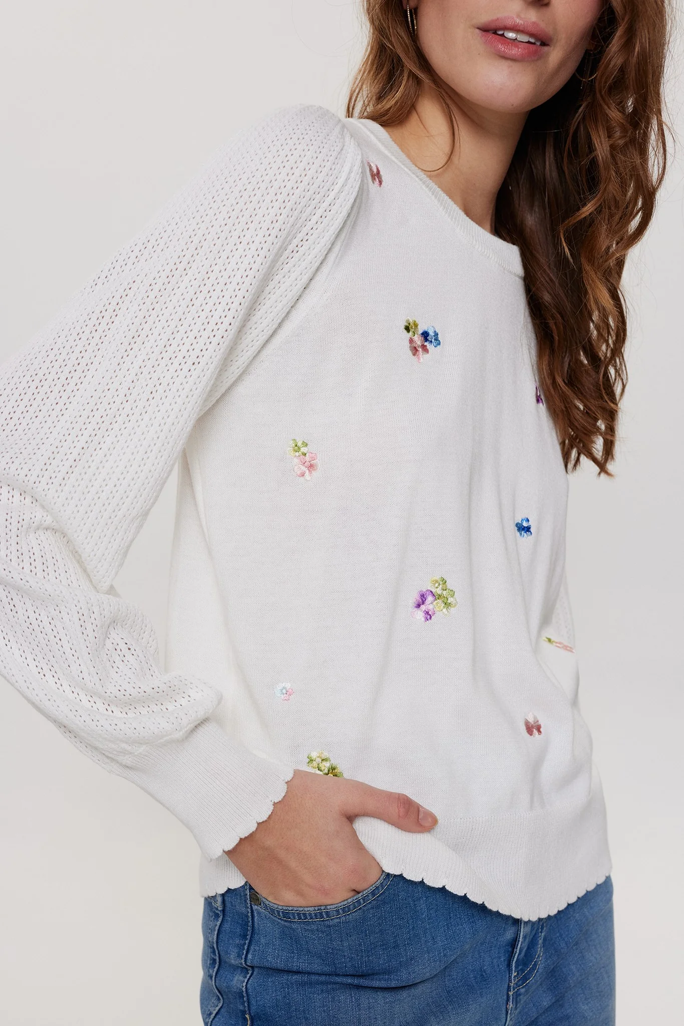 NUMILENA LS PULLOVER - Cloud Dancer - Image 5