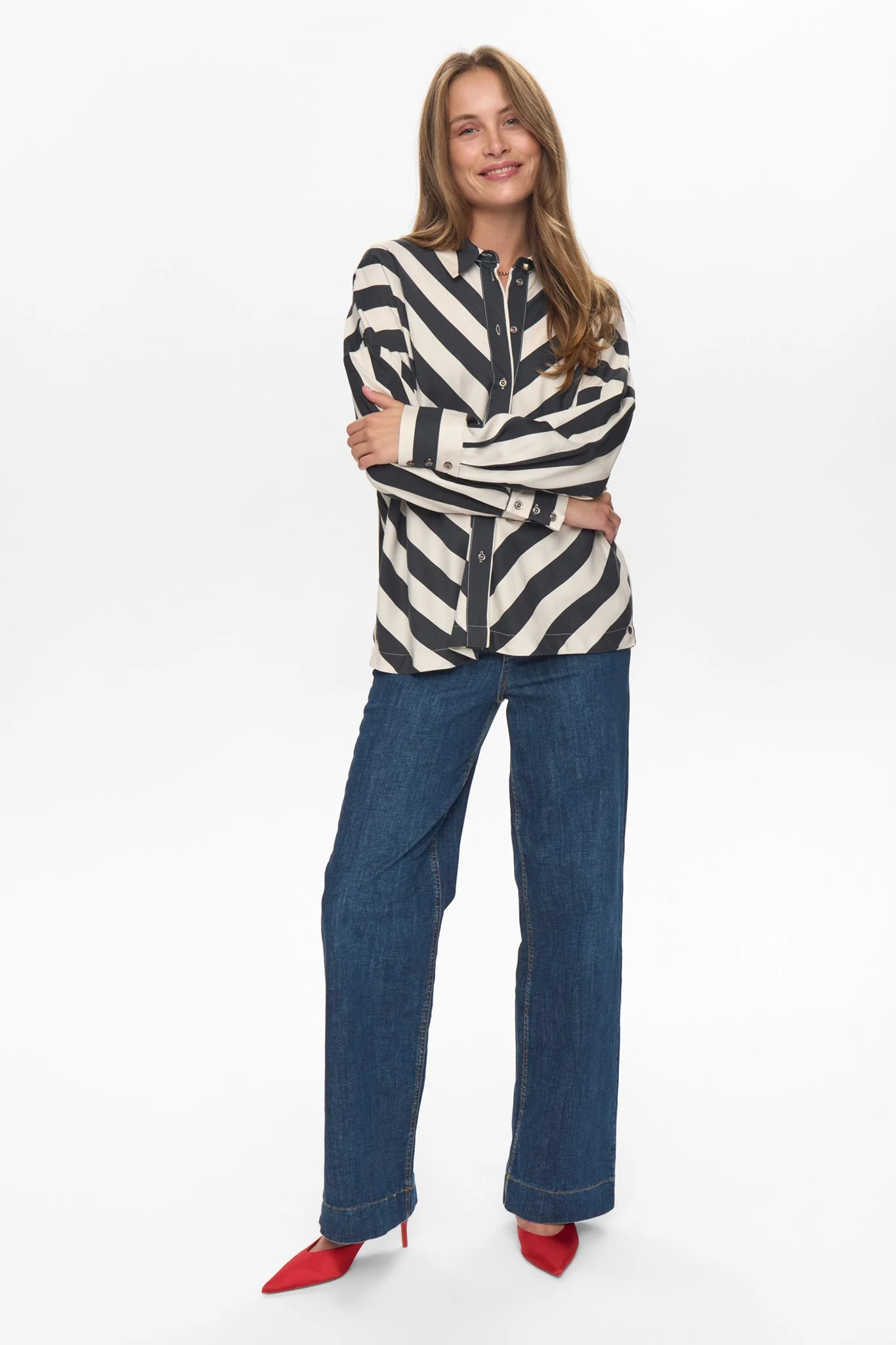 NUMINZU STRIPE SHIRT - Caviar - Image 3