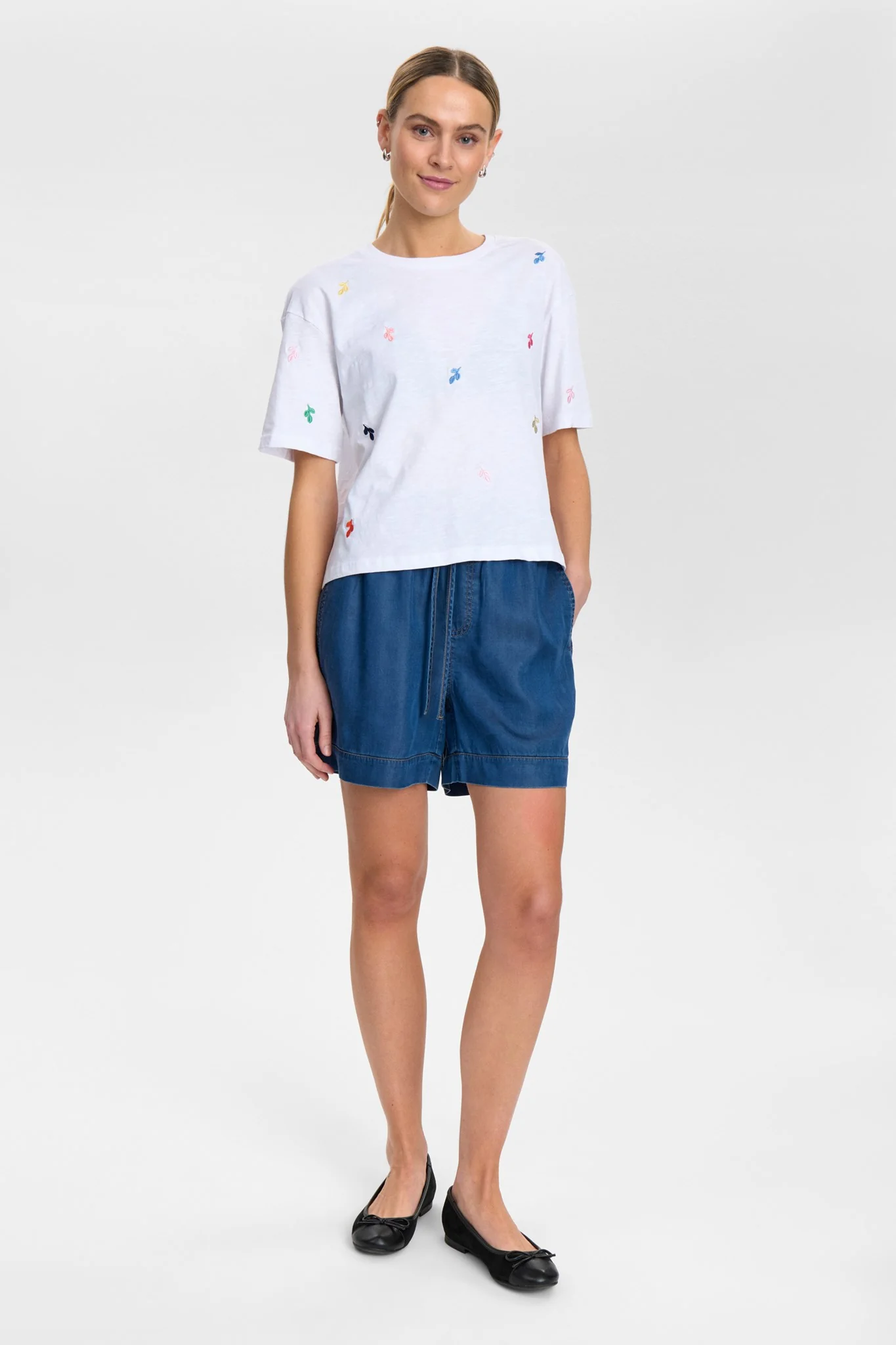 NUMIRELLO BOXY T-SHIRT - GOTS - Bright White - Image 3
