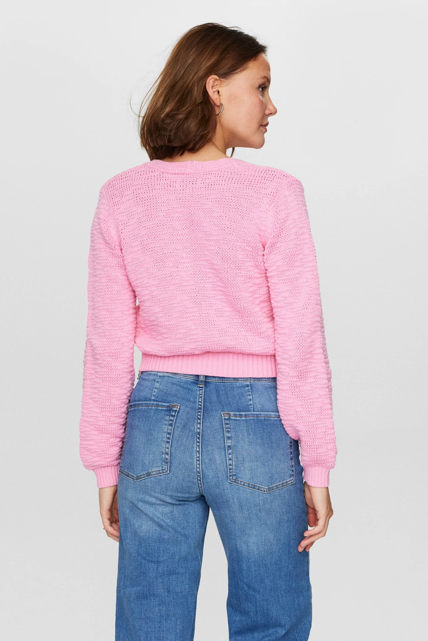NUMIRNA CROPPED CARDIGAN - Fuchsia Pink - Image 2