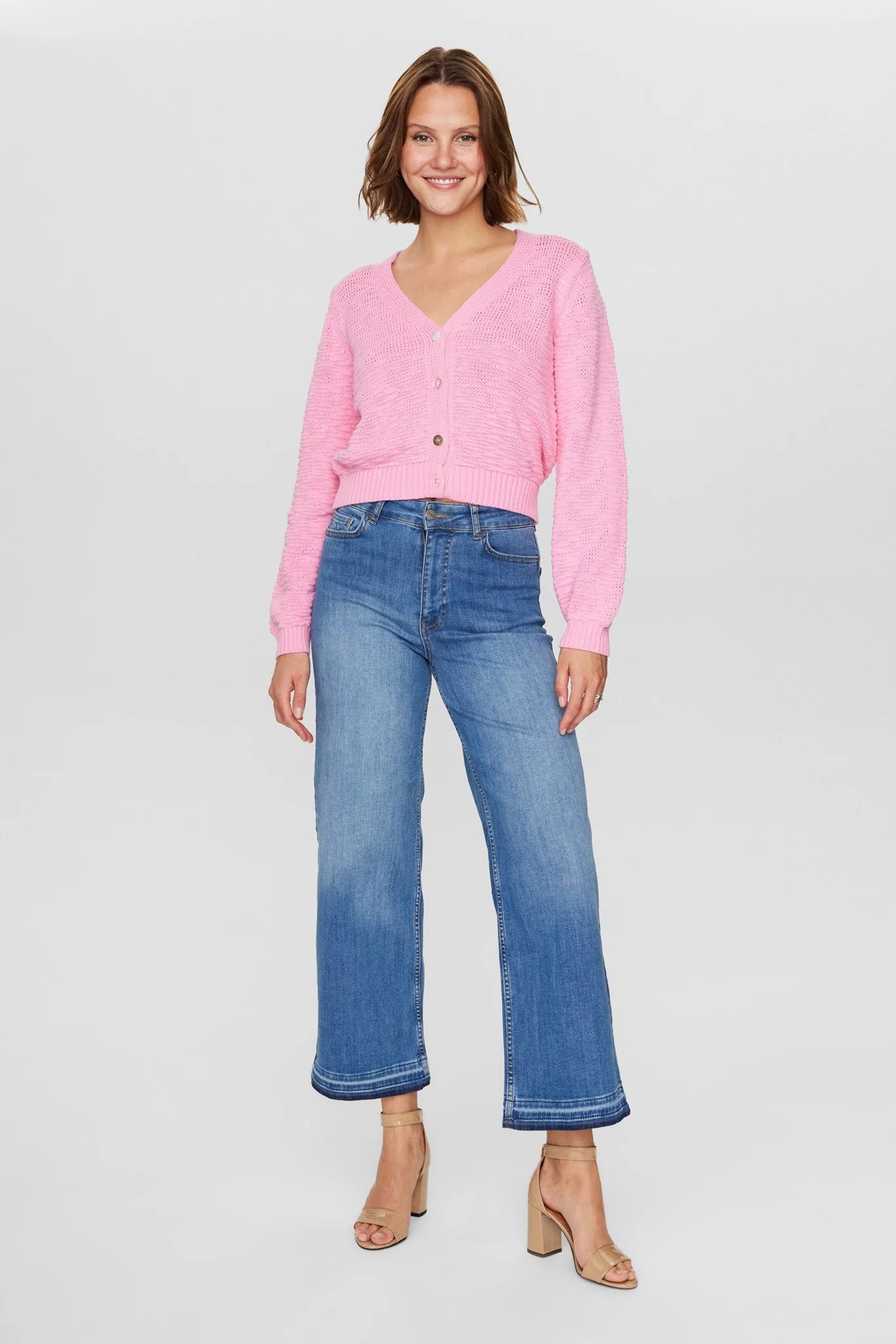 NUMIRNA CROPPED CARDIGAN - Fuchsia Pink - Image 3