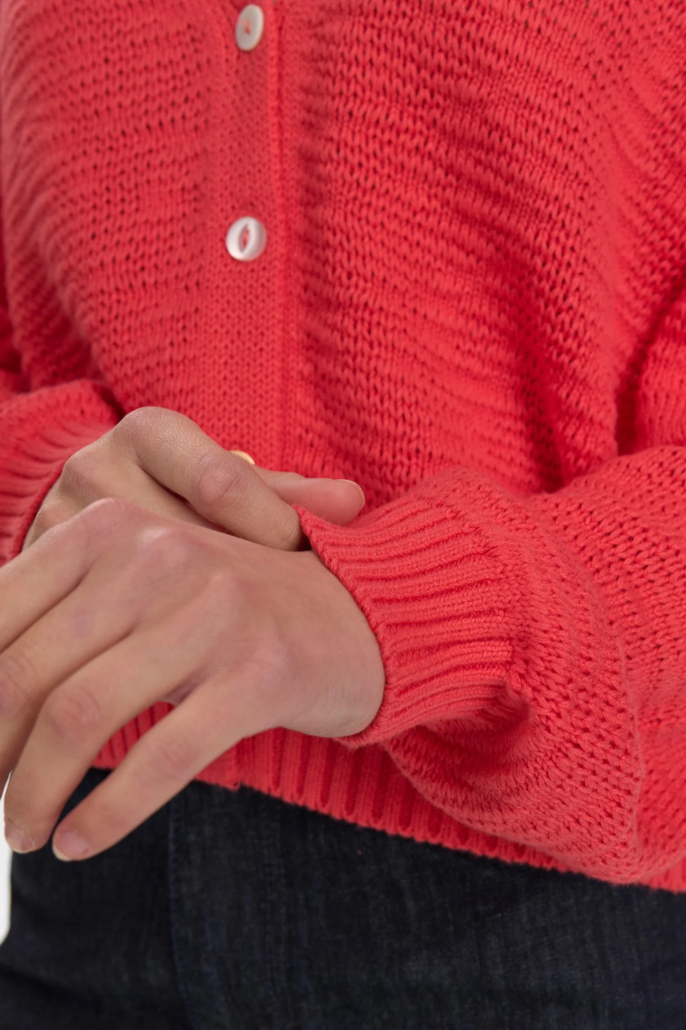 NUMIRNA CROPPED CARDIGAN - Geranium - Image 4