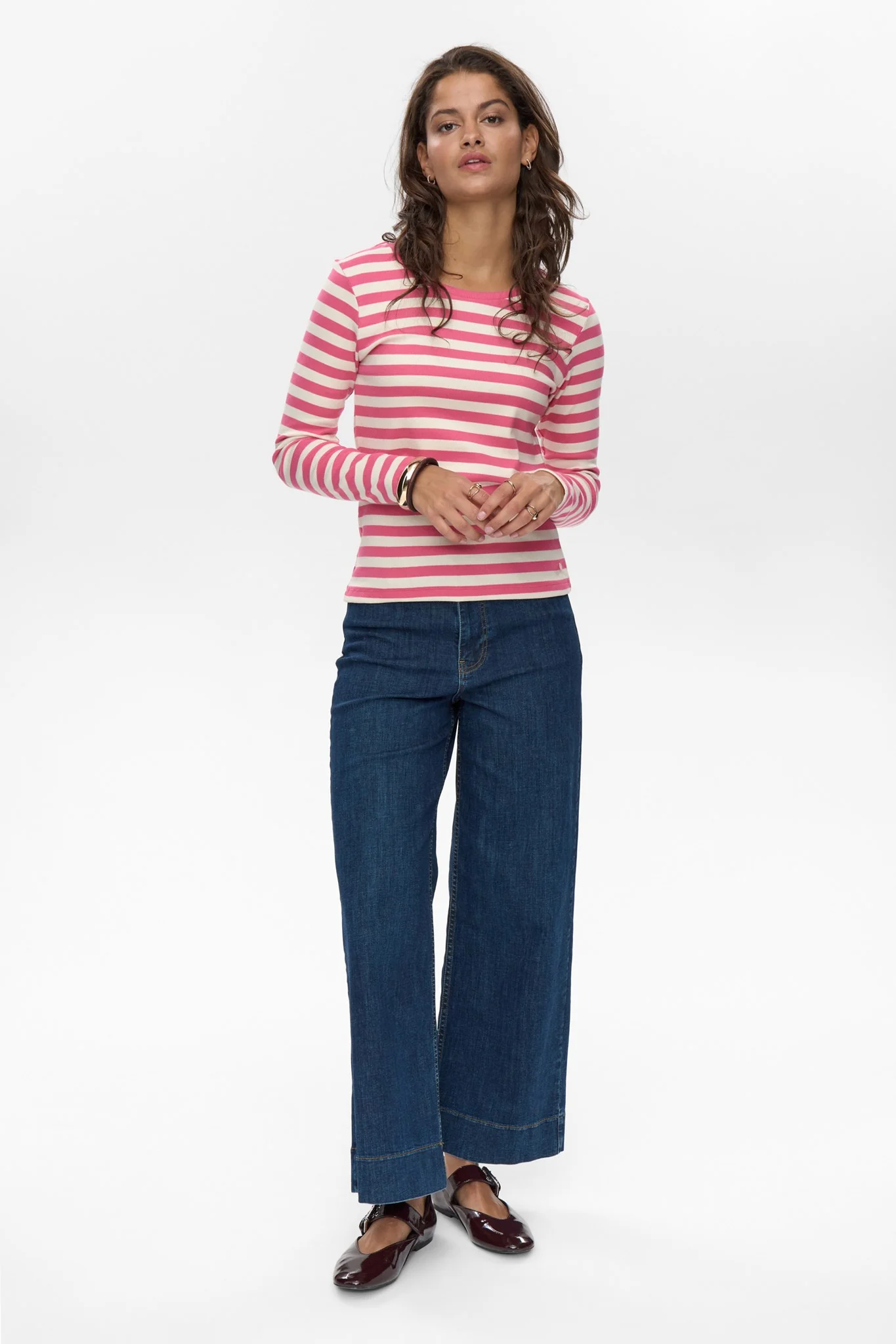 NUMIXIE LS T-SHIRT - GOTS - Fandango Pink - Image 3